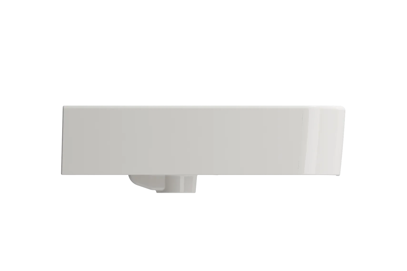BOCCHI Parma 26" Rectangle Wallmount Fireclay Bathroom Sink, Biscuit, 3 Faucet Hole, 1123-014-0127