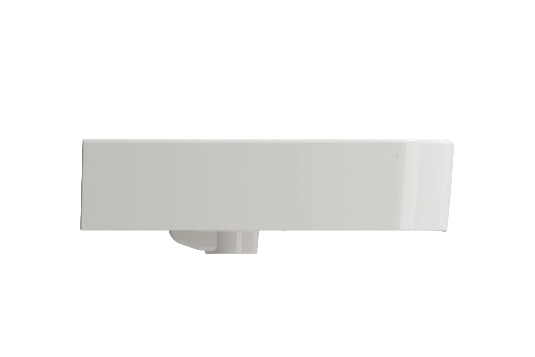 BOCCHI Parma 26" Rectangle Wallmount Fireclay Bathroom Sink, Biscuit, 3 Faucet Hole, 1123-014-0127