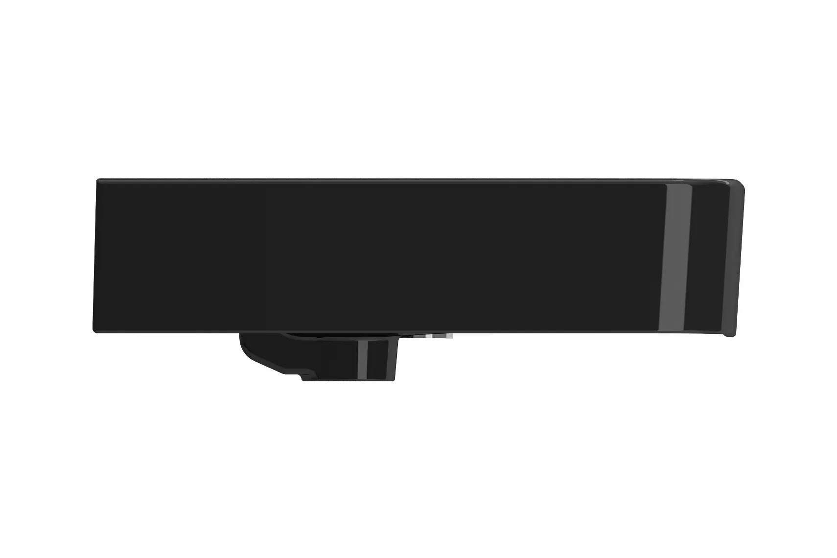 BOCCHI Parma 34" Rectangle Wallmount Fireclay Bathroom Sink, Black, 3 Faucet Hole, 1124-005-0127