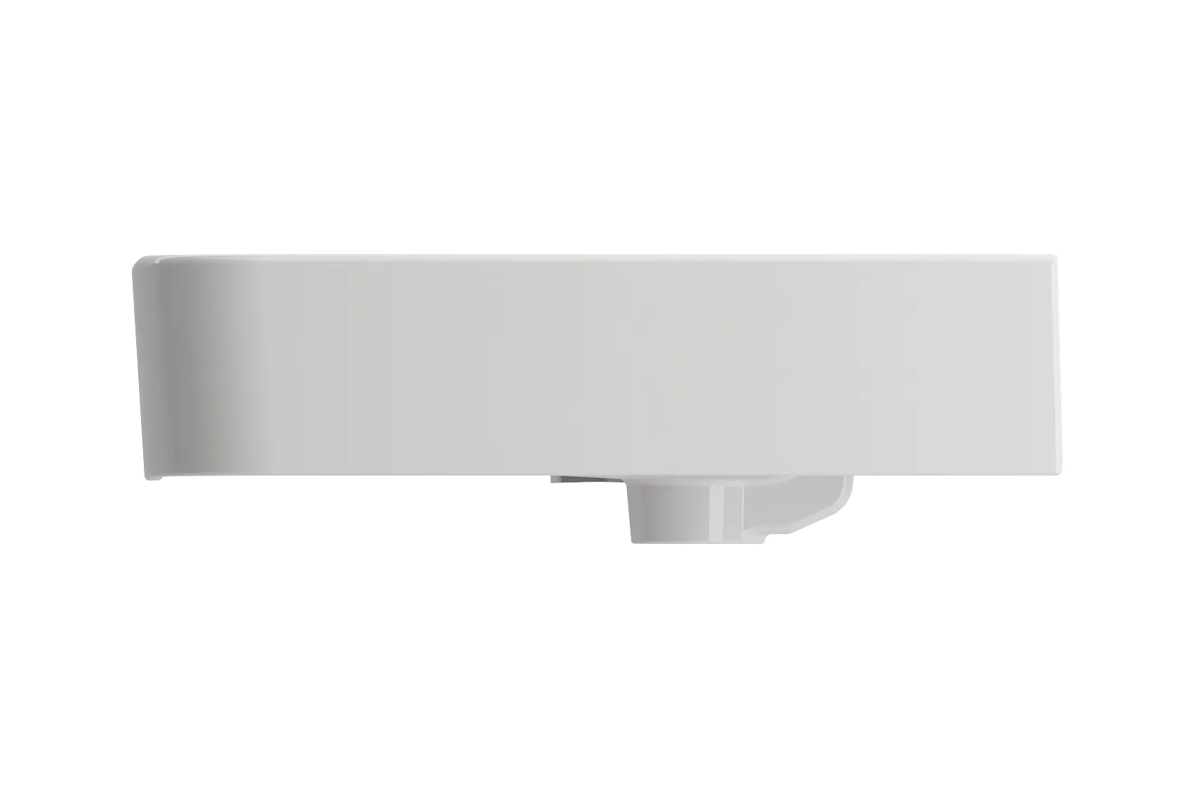BOCCHI Parma 34" Rectangle Wallmount Fireclay Bathroom Sink, White, Single Faucet Hole, 1124-001-0126