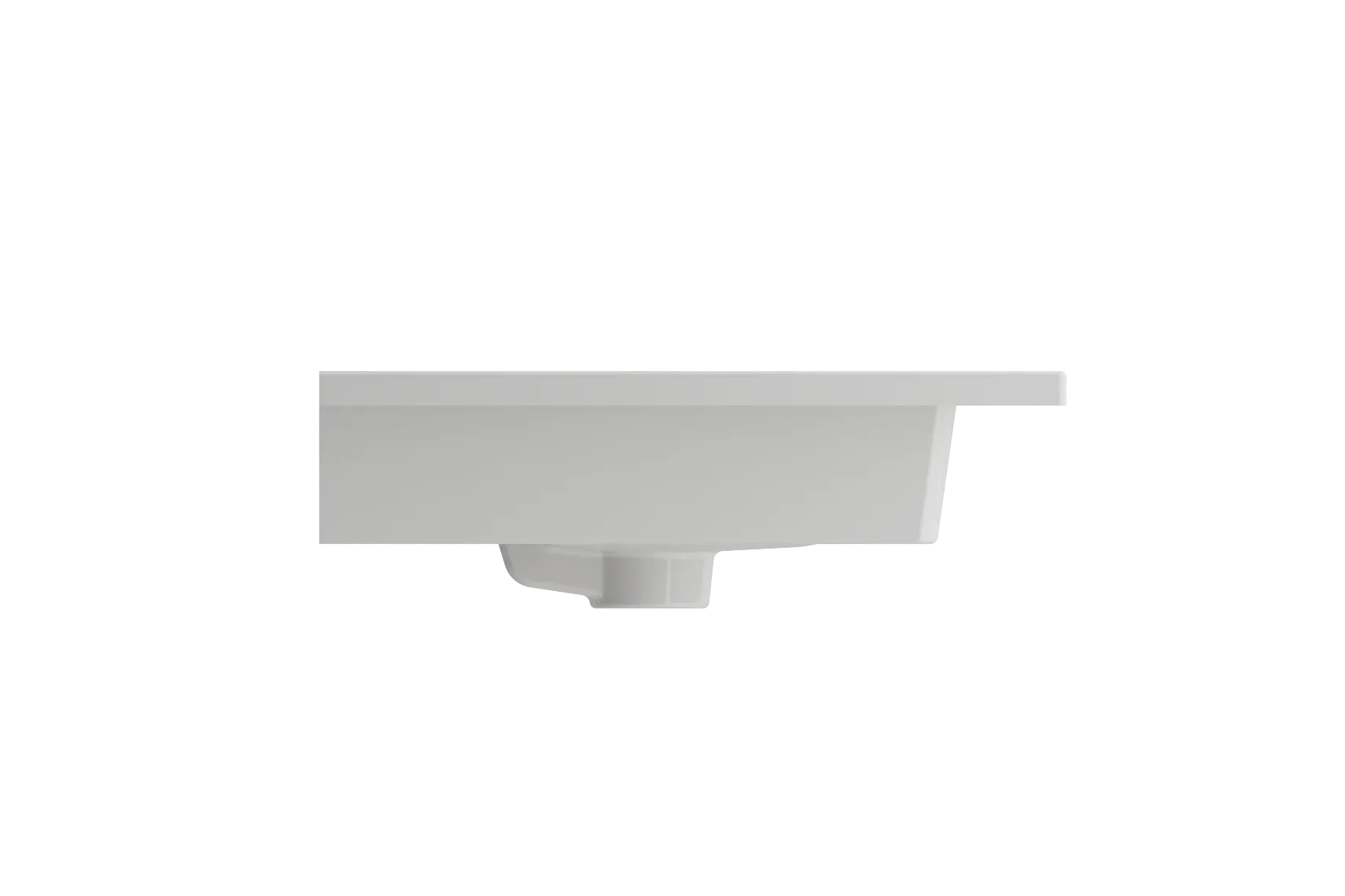 BOCCHI Ravenna 25" Rectangle Wallmount Fireclay Bathroom Sink, White, 3 Faucet Hole, 1161-001-0127