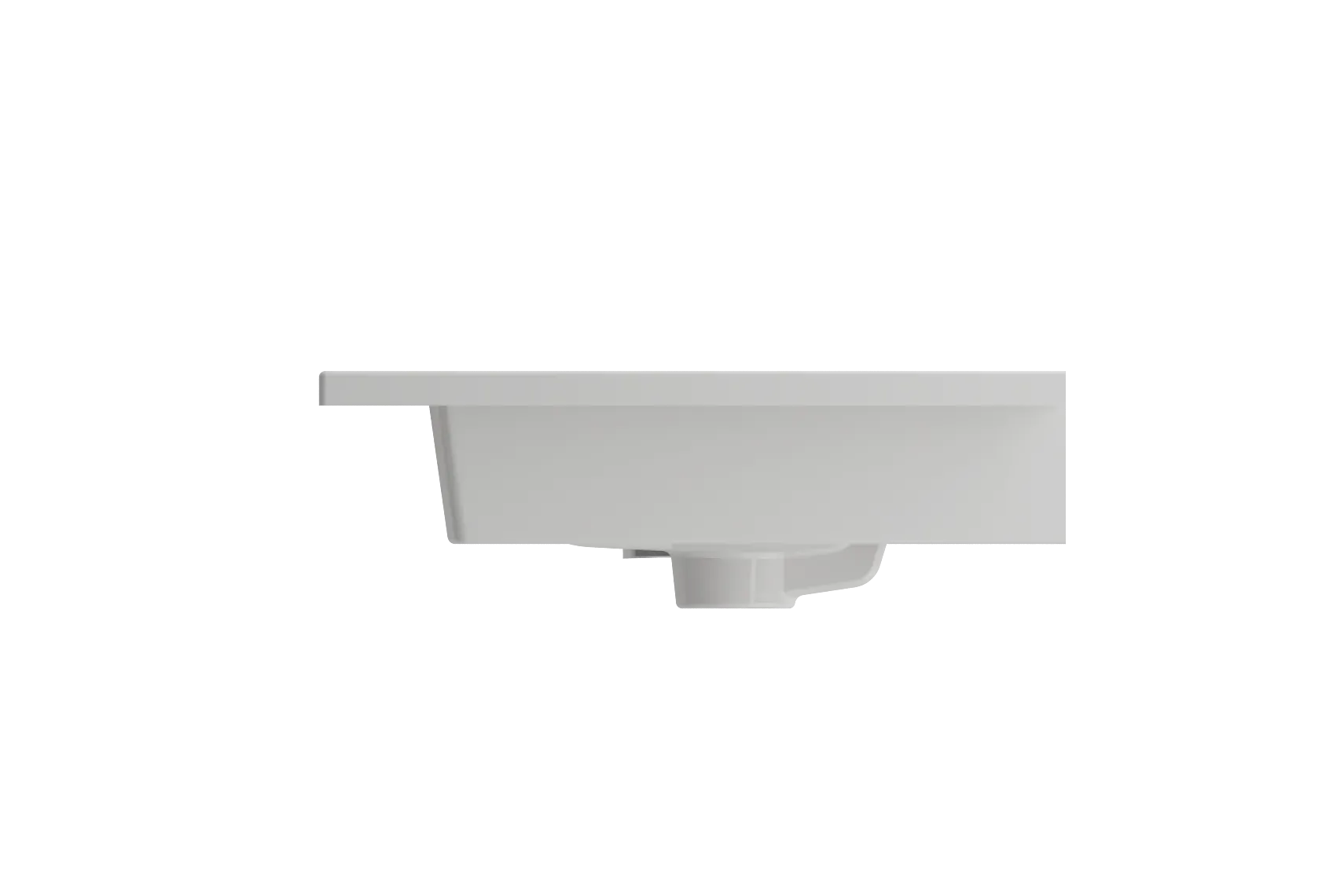 BOCCHI Ravenna 25" Rectangle Wallmount Fireclay Bathroom Sink, White, 3 Faucet Hole, 1161-001-0127
