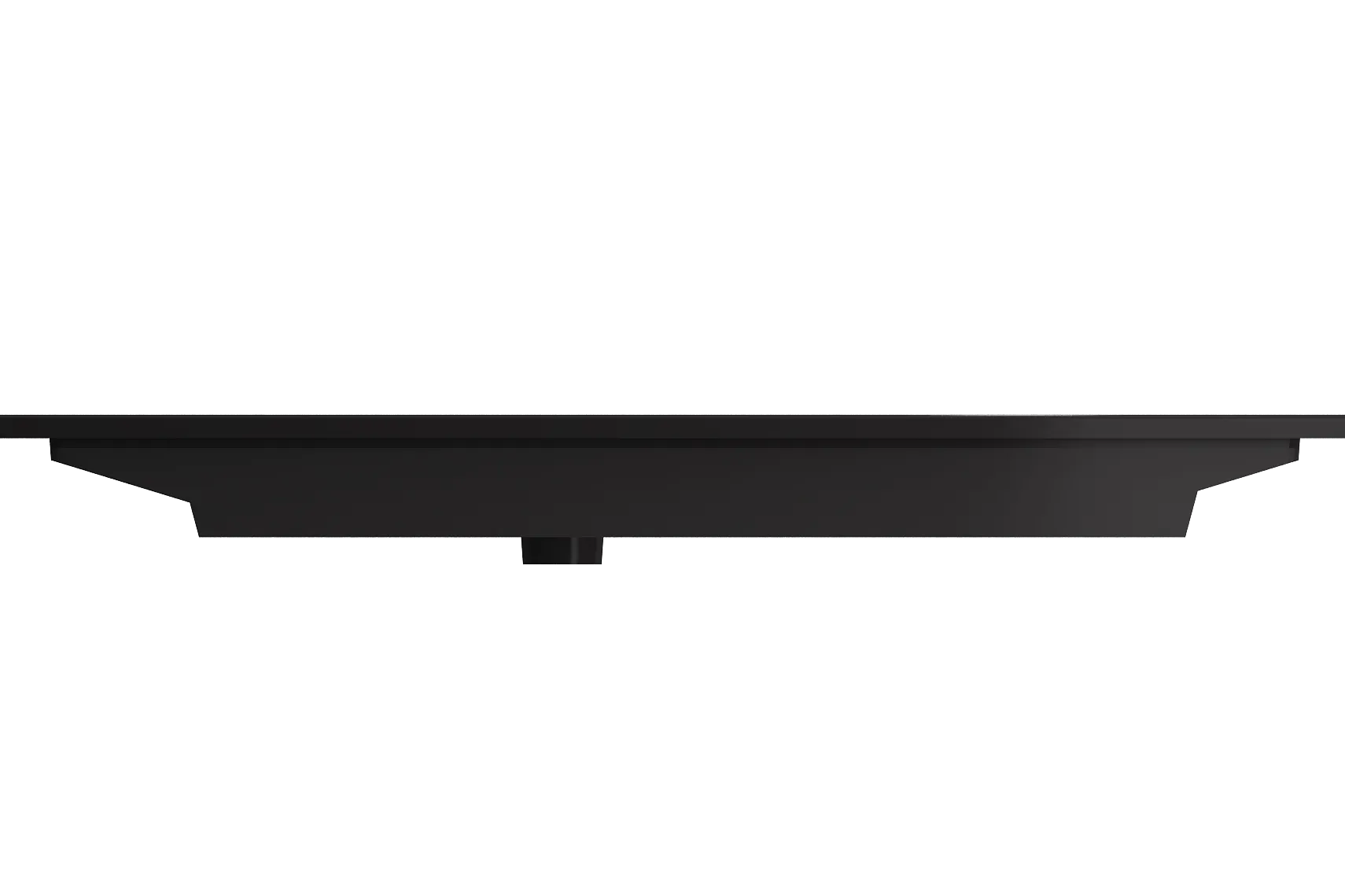 BOCCHI Ravenna 48" Rectangle Wallmount Fireclay Bathroom Sink, Matte Black , Single Faucet Hole, 1305-004-0126