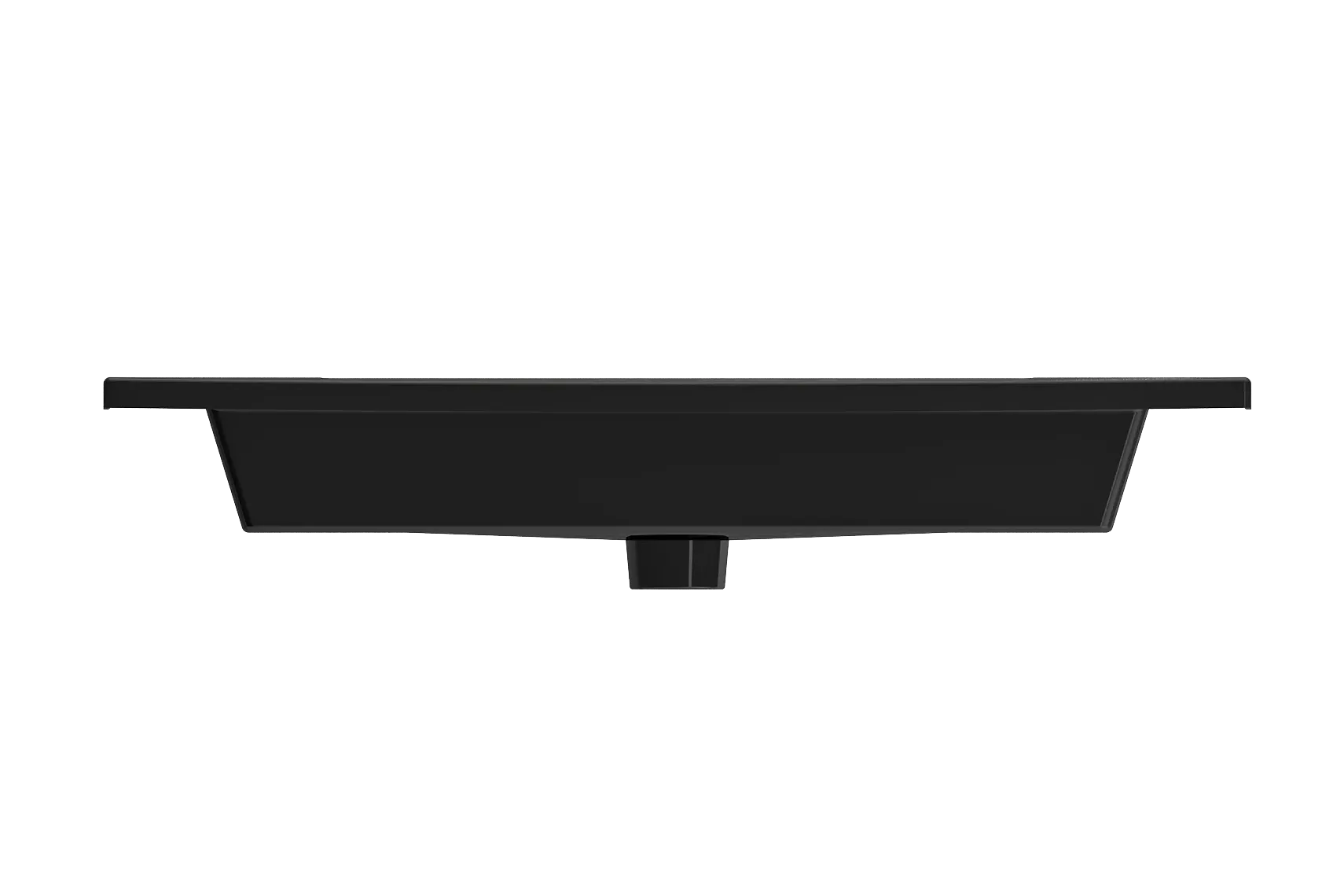 BOCCHI Ravenna 32" Rectangle Wallmount Fireclay Bathroom Sink, Black, Single Faucet Hole, 1113-005-0126