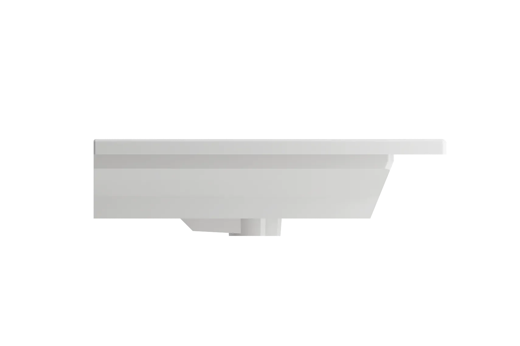 BOCCHI Ravenna 48" Rectangle Wallmount Fireclay Bathroom Sink, White, 3 Faucet Hole, 1305-001-0127