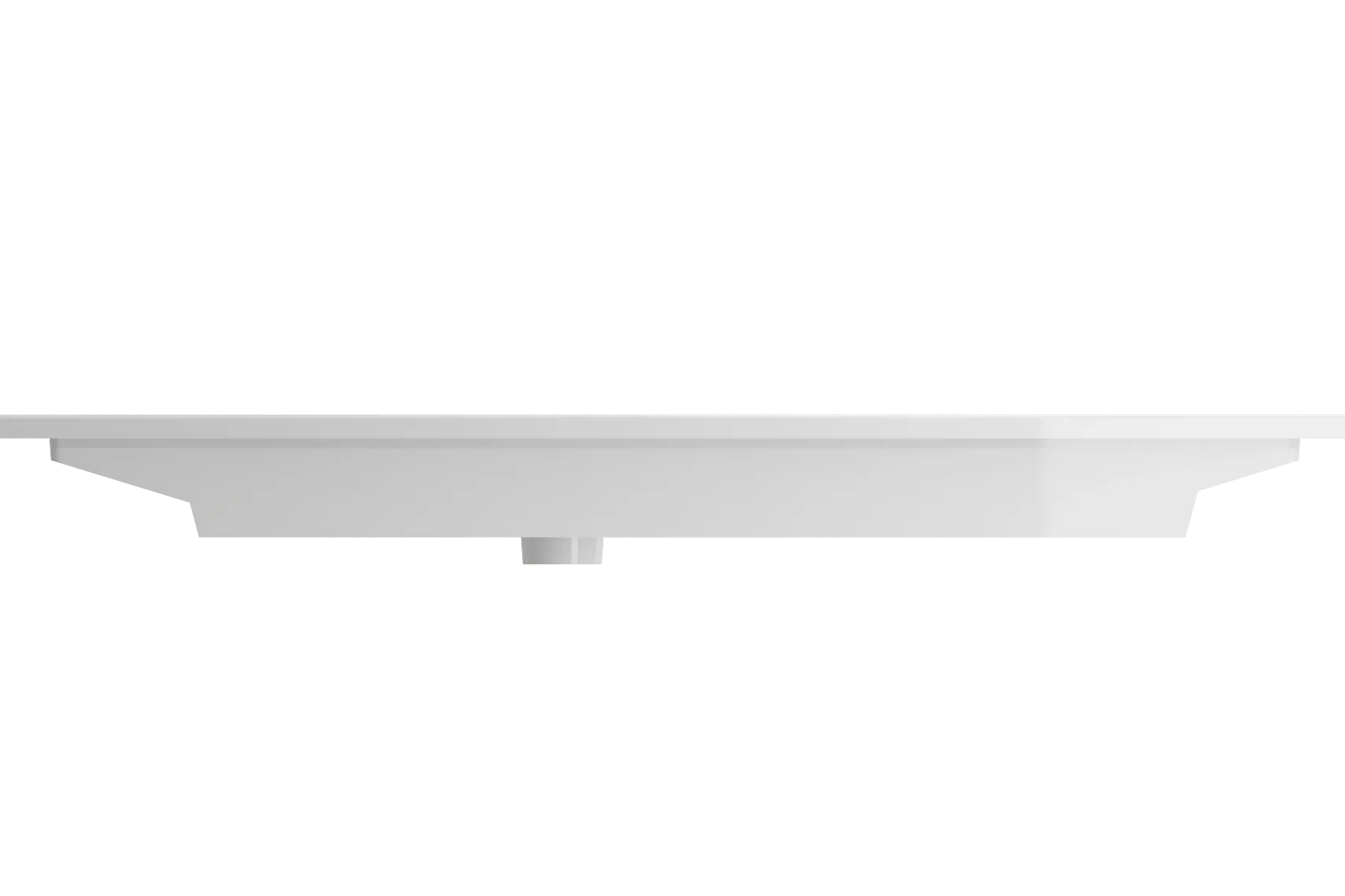 BOCCHI Ravenna 48" Rectangle Wallmount Fireclay Bathroom Sink, White, 3 Faucet Hole, 1305-001-0127