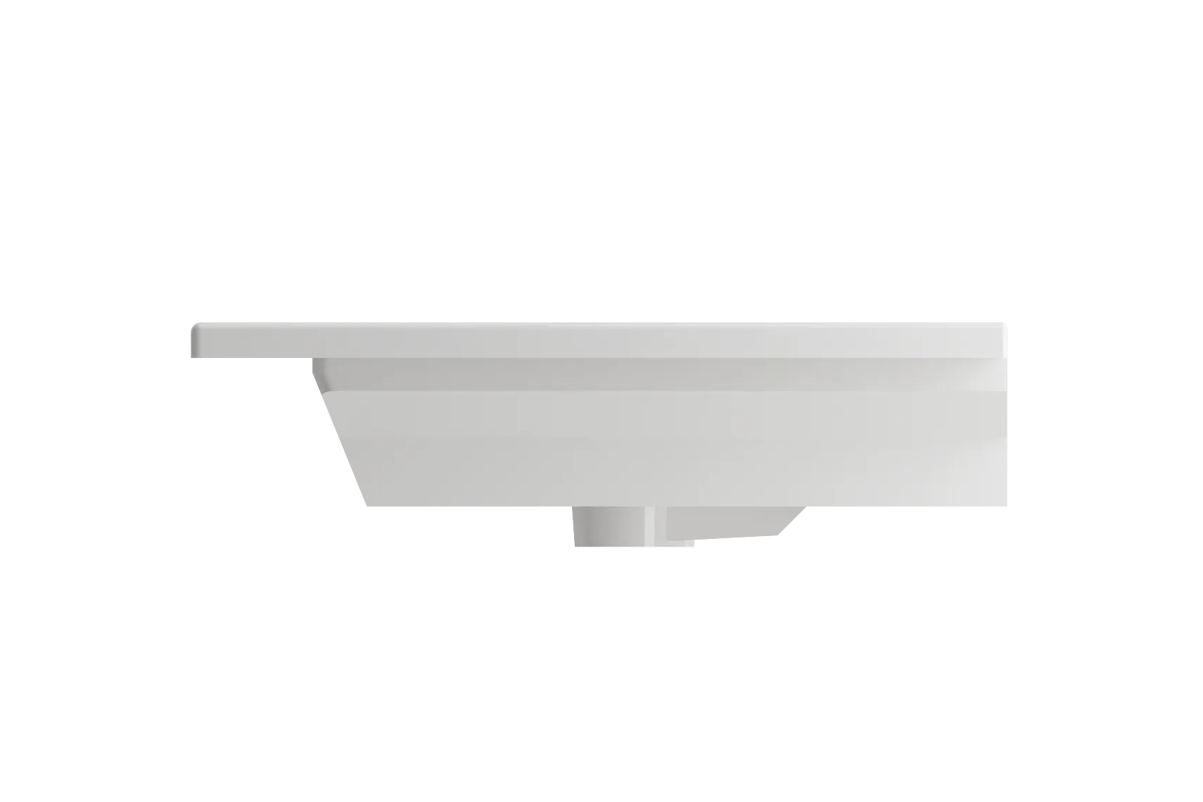 BOCCHI Ravenna 48" Rectangle Wallmount Fireclay Bathroom Sink, White, 3 Faucet Hole, 1305-001-0127