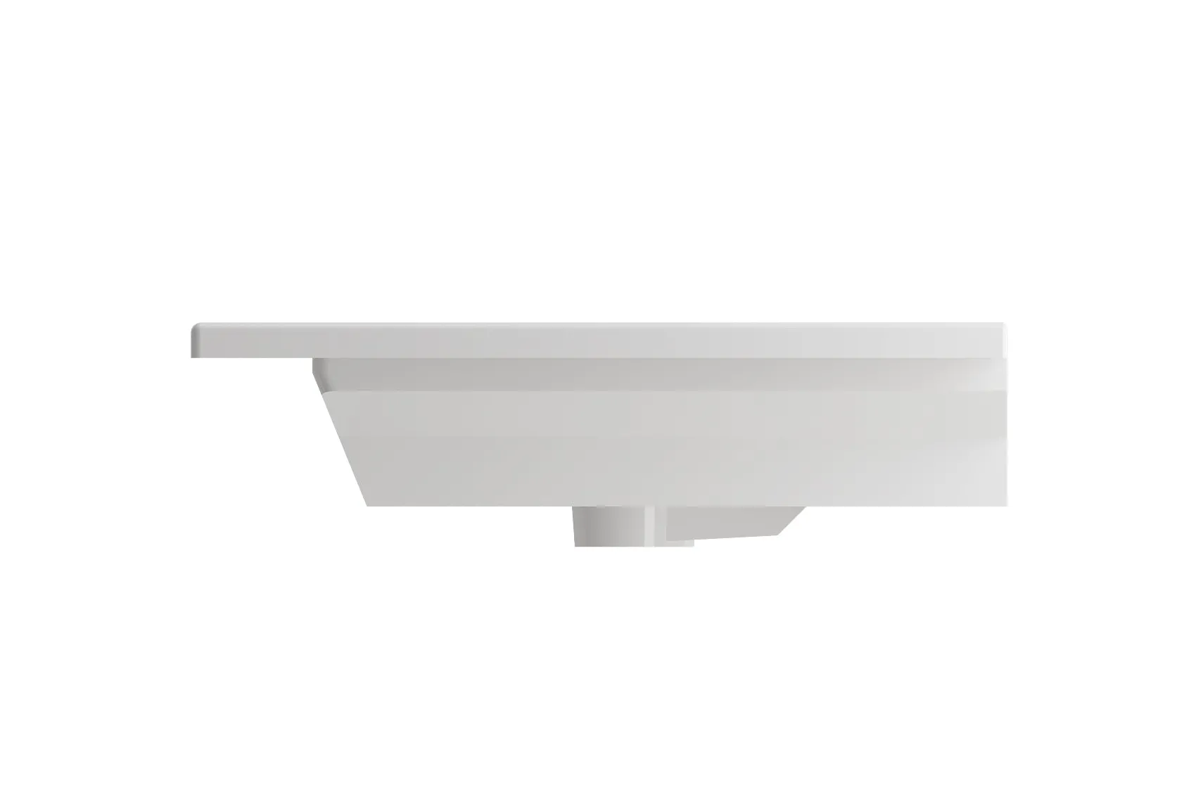 BOCCHI Ravenna 48" Rectangle Wallmount Fireclay Bathroom Sink, White, 3 Faucet Hole, 1305-001-0127