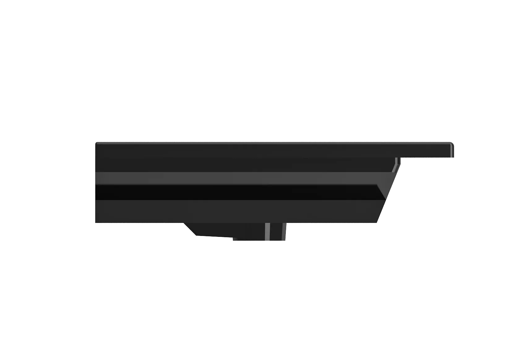 BOCCHI Ravenna 48" Rectangle Wallmount Fireclay Bathroom Sink, Black, 3 Faucet Hole, 1305-005-0127