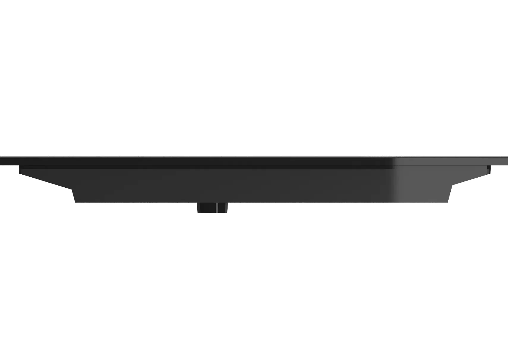 BOCCHI Ravenna 48" Rectangle Wallmount Fireclay Bathroom Sink, Black, 3 Faucet Hole, 1305-005-0127