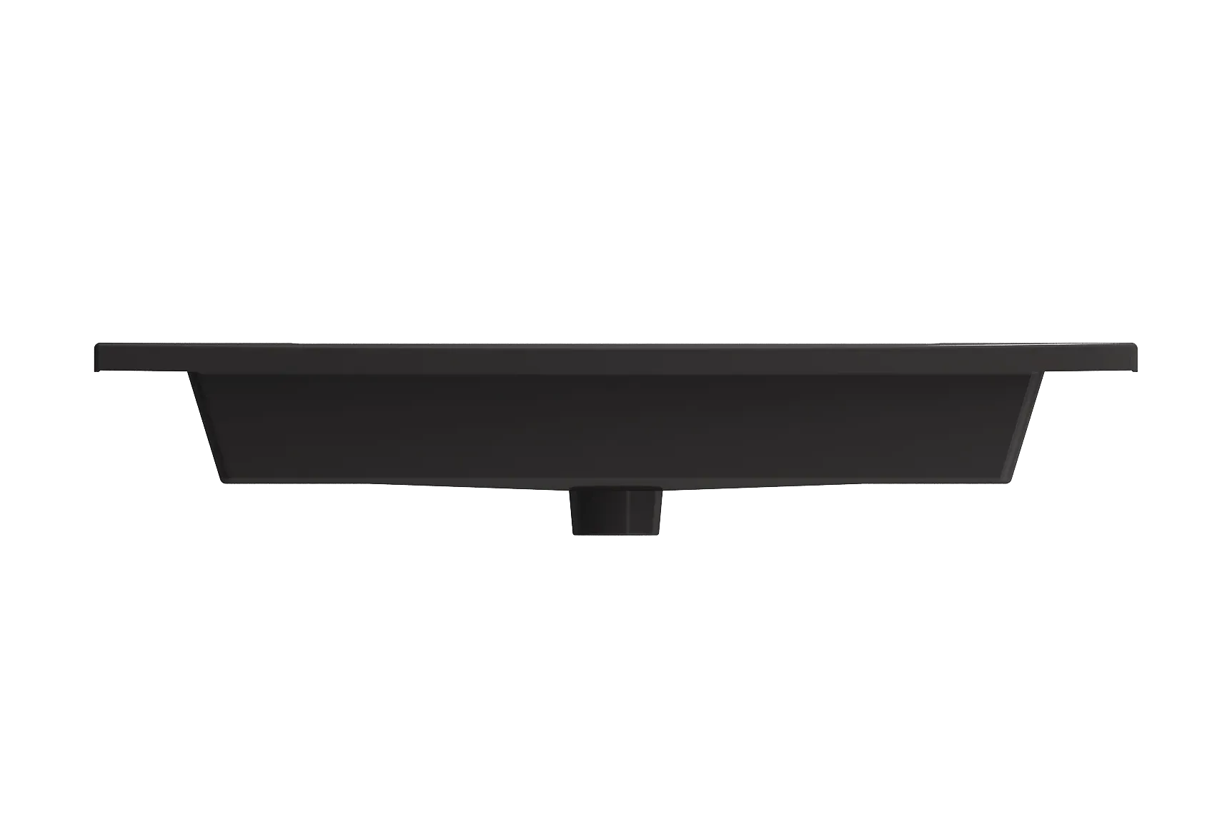 BOCCHI Ravenna 32" Rectangle Wallmount Fireclay Bathroom Sink, Matte Black, Single Faucet Hole, 1113-004-0126