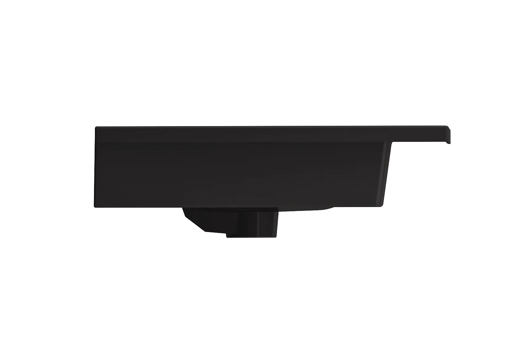 BOCCHI Ravenna 32" Rectangle Wallmount Fireclay Bathroom Sink, Matte Black, Single Faucet Hole, 1113-004-0126