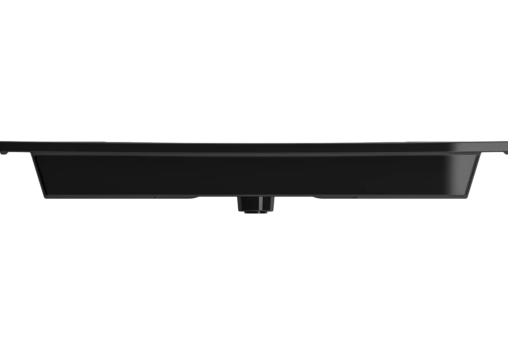BOCCHI Ravenna 41" Rectangle Wallmount Fireclay Bathroom Sink, Black, Single Faucet Hole, 1105-005-0126