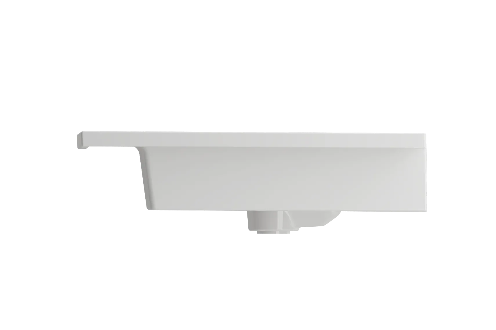 BOCCHI Ravenna 41" Rectangle Wallmount Fireclay Bathroom Sink, White, Single Faucet Hole, 1105-001-0126
