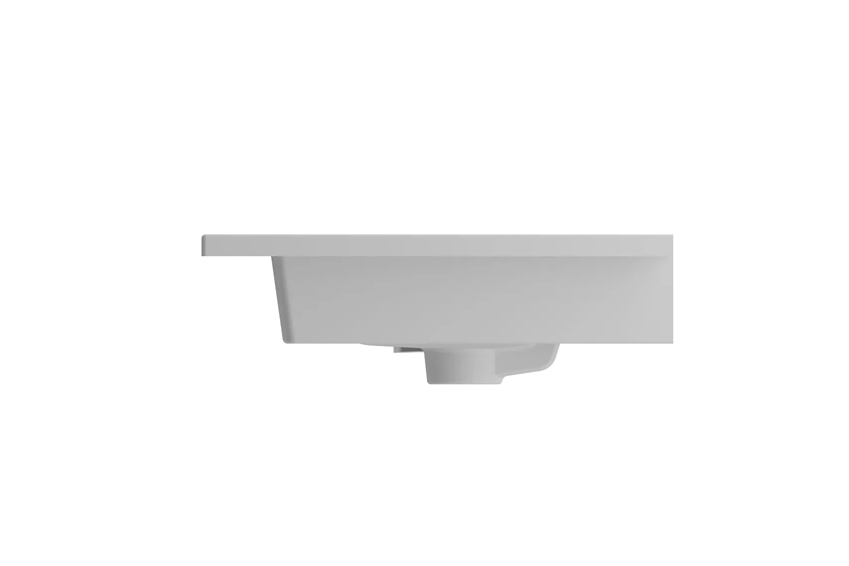 BOCCHI Ravenna 25" Rectangle Wallmount Fireclay Bathroom Sink, Matte White, Single Faucet Hole, 1161-002-0126