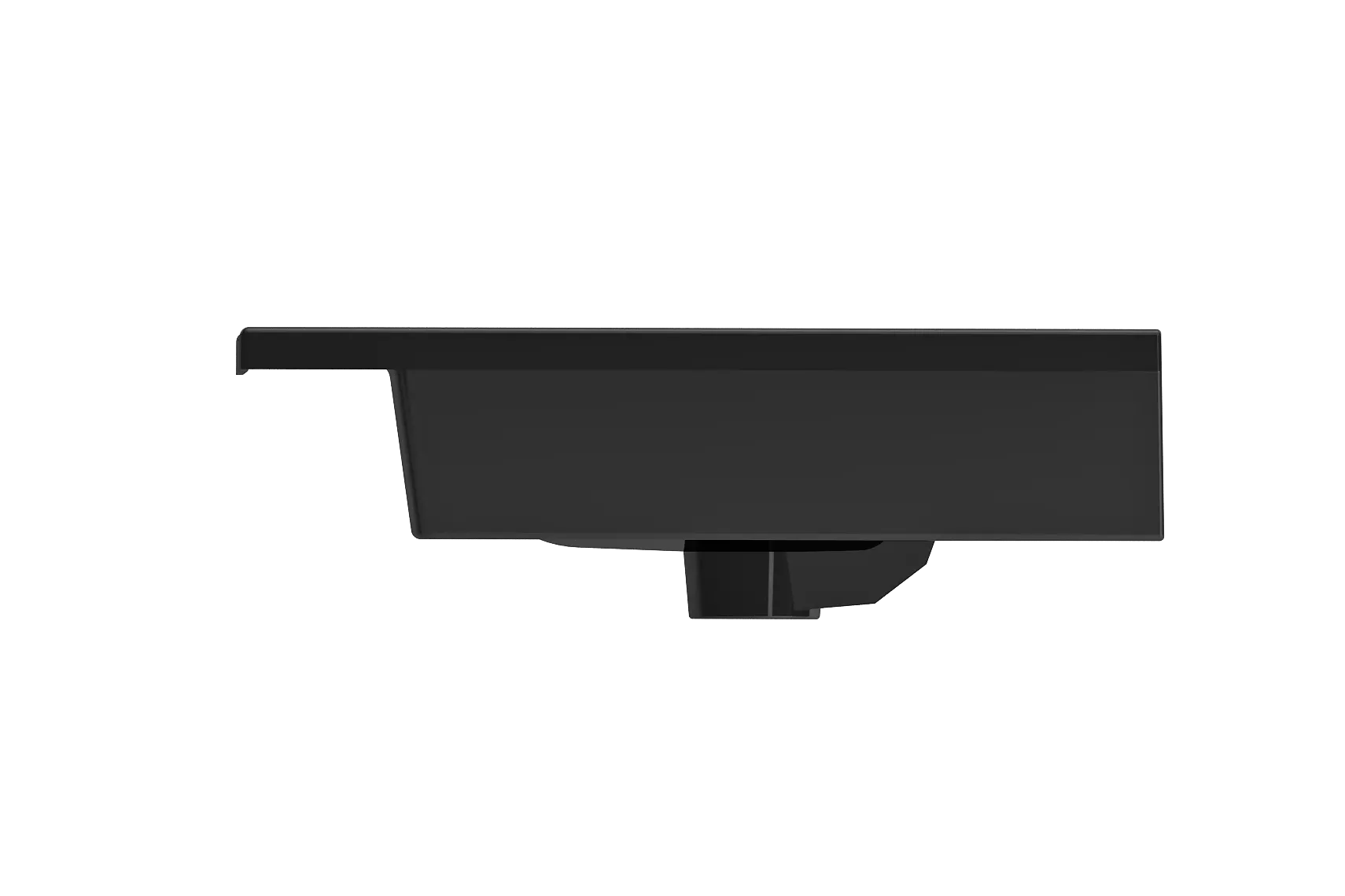 BOCCHI Ravenna 32" Rectangle Wallmount Fireclay Bathroom Sink, Black, 3 Faucet Hole, 1113-005-0127
