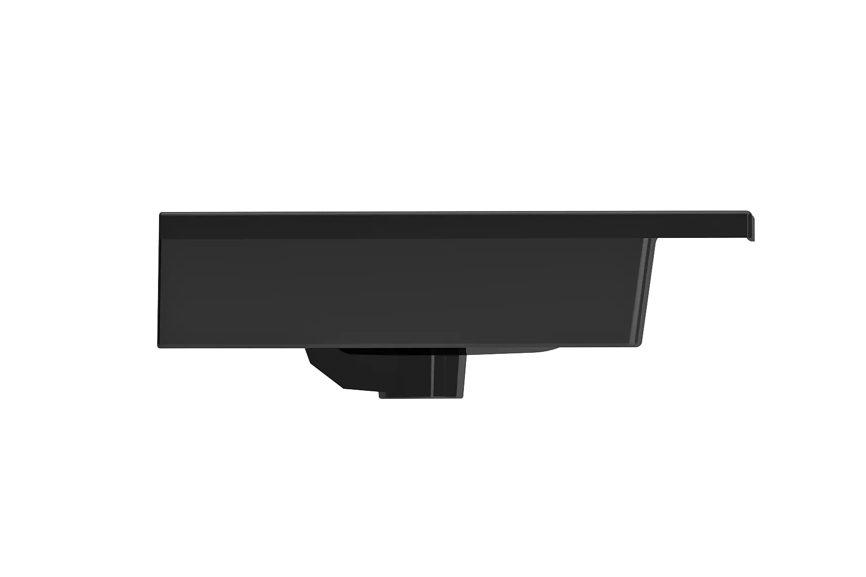 BOCCHI Ravenna 32" Rectangle Wallmount Fireclay Bathroom Sink, Black, 3 Faucet Hole, 1113-005-0127