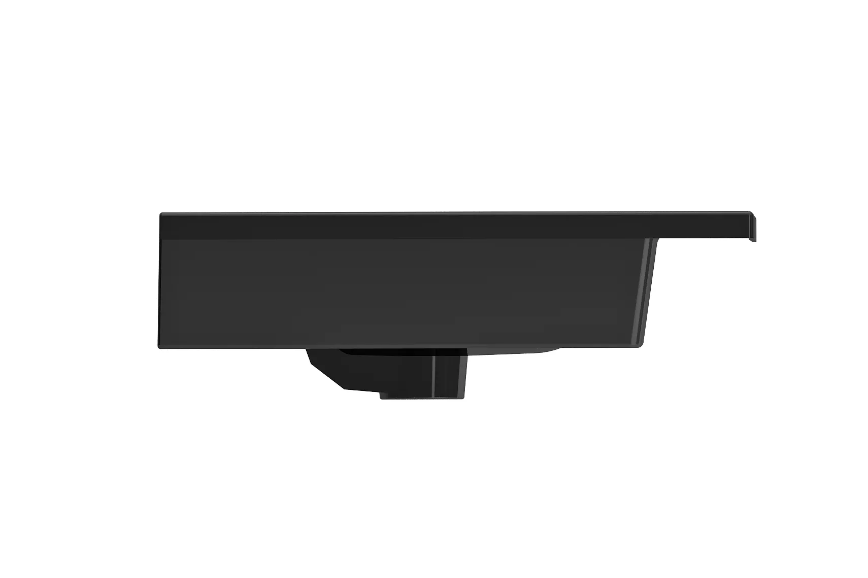 BOCCHI Ravenna 32" Rectangle Wallmount Fireclay Bathroom Sink, Black, 3 Faucet Hole, 1113-005-0127