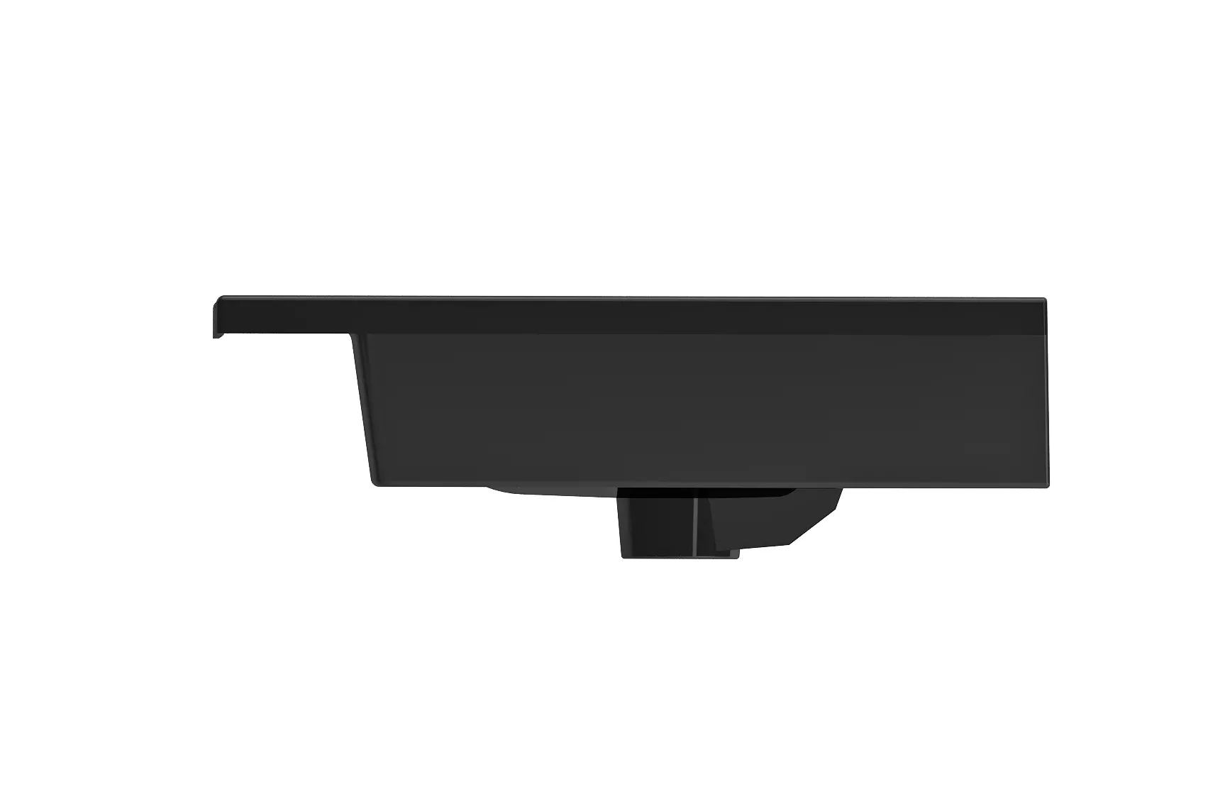 BOCCHI Ravenna 32" Rectangle Wallmount Fireclay Bathroom Sink, Black, 3 Faucet Hole, 1113-005-0127