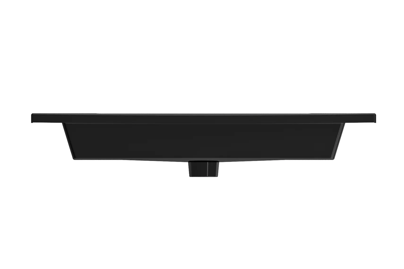 BOCCHI Ravenna 32" Rectangle Wallmount Fireclay Bathroom Sink, Black, 3 Faucet Hole, 1113-005-0127