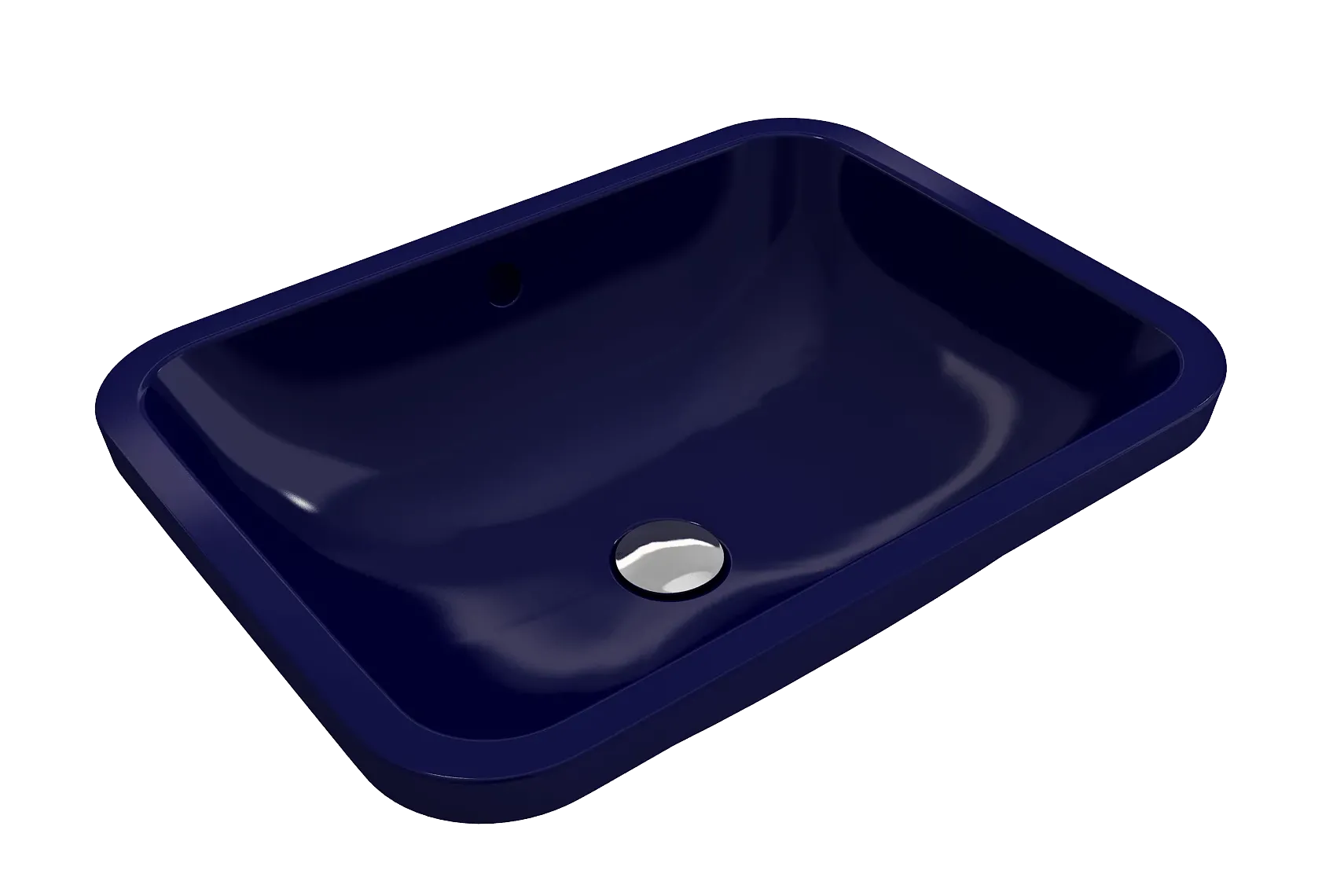 BOCCHI Scala 22" Rectangle Undermount Fireclay Bathroom Sink, Sapphire Blue, 1006-010-0125