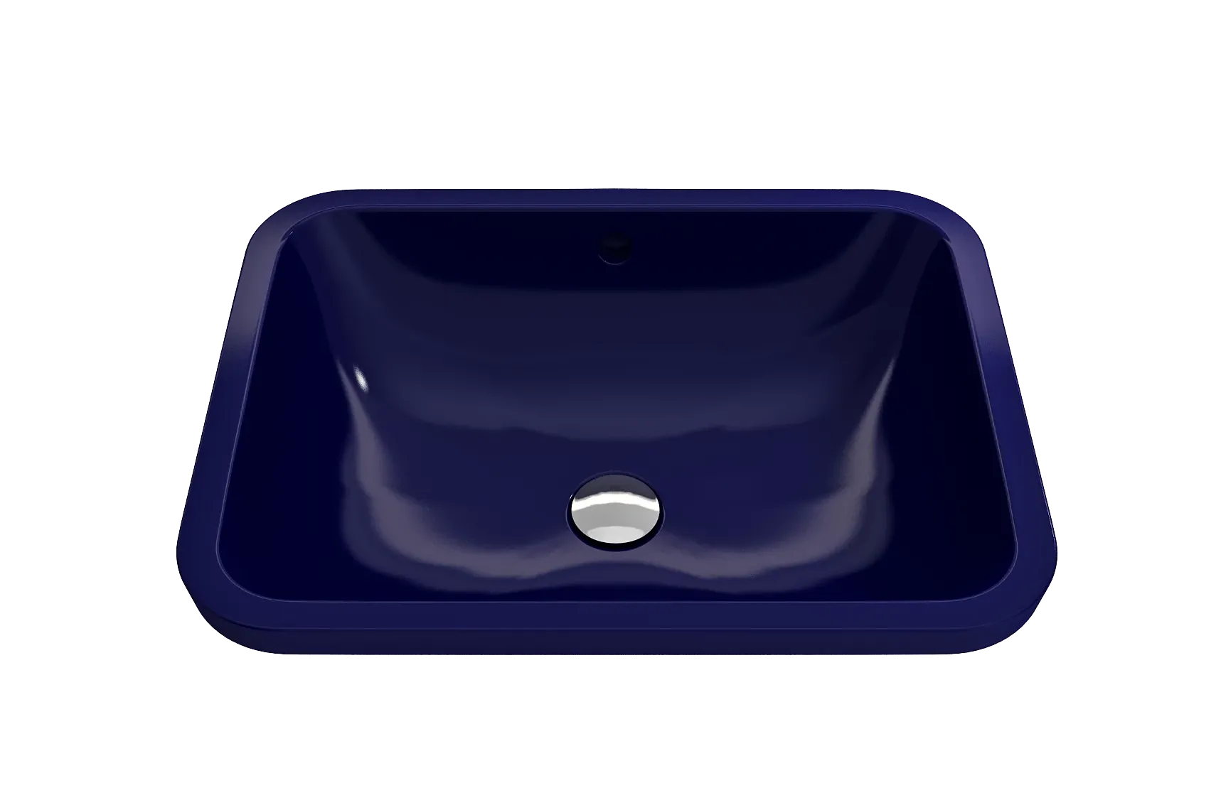 BOCCHI Scala 22" Rectangle Undermount Fireclay Bathroom Sink, Sapphire Blue, 1006-010-0125