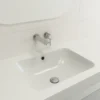 BOCCHI Scala 22" Rectangle Undermount Fireclay Bathroom Sink, Matte White, 1006-002-0125