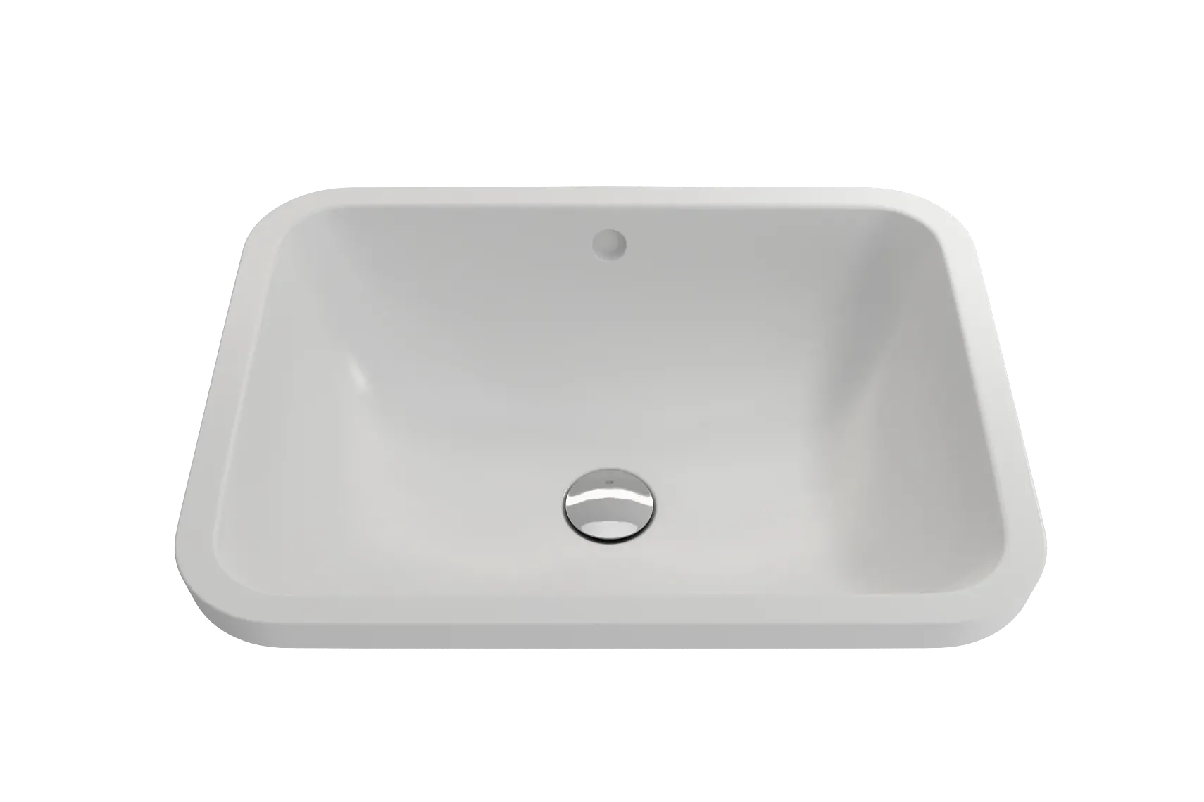 BOCCHI Scala 22" Rectangle Undermount Fireclay Bathroom Sink, Matte White, 1006-002-0125