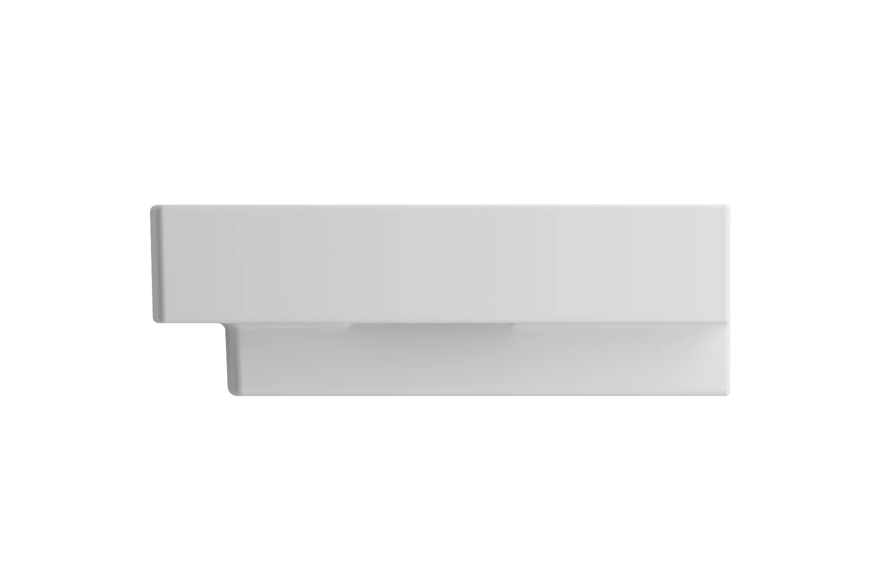 BOCCHI Scala 40" Rectangle Wallmount Fireclay Bathroom Sink, Matte White, 3 Faucet Hole, 1079-002-0127