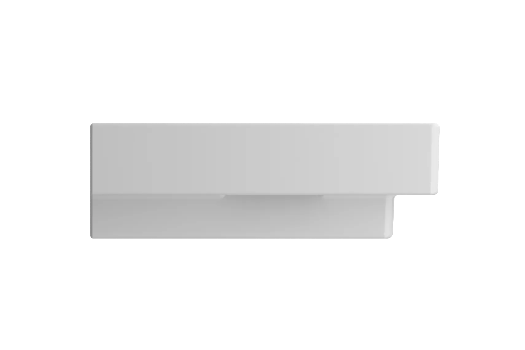 BOCCHI Scala 40" Rectangle Wallmount Fireclay Bathroom Sink, Matte White, 3 Faucet Hole, 1079-002-0127