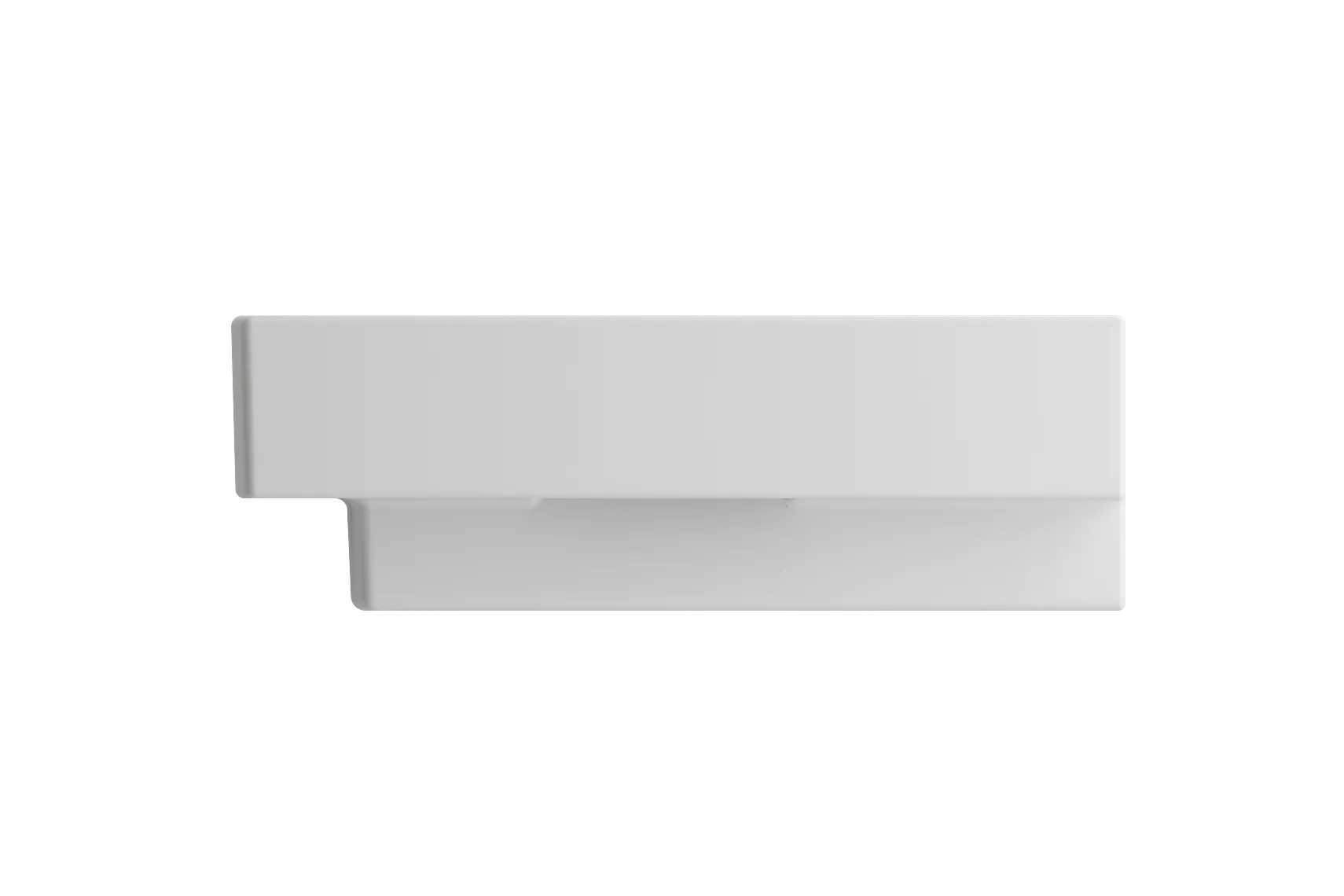BOCCHI Scala 40" Rectangle Wallmount Fireclay Bathroom Sink, Matte White, 3 Faucet Hole, 1079-002-0127