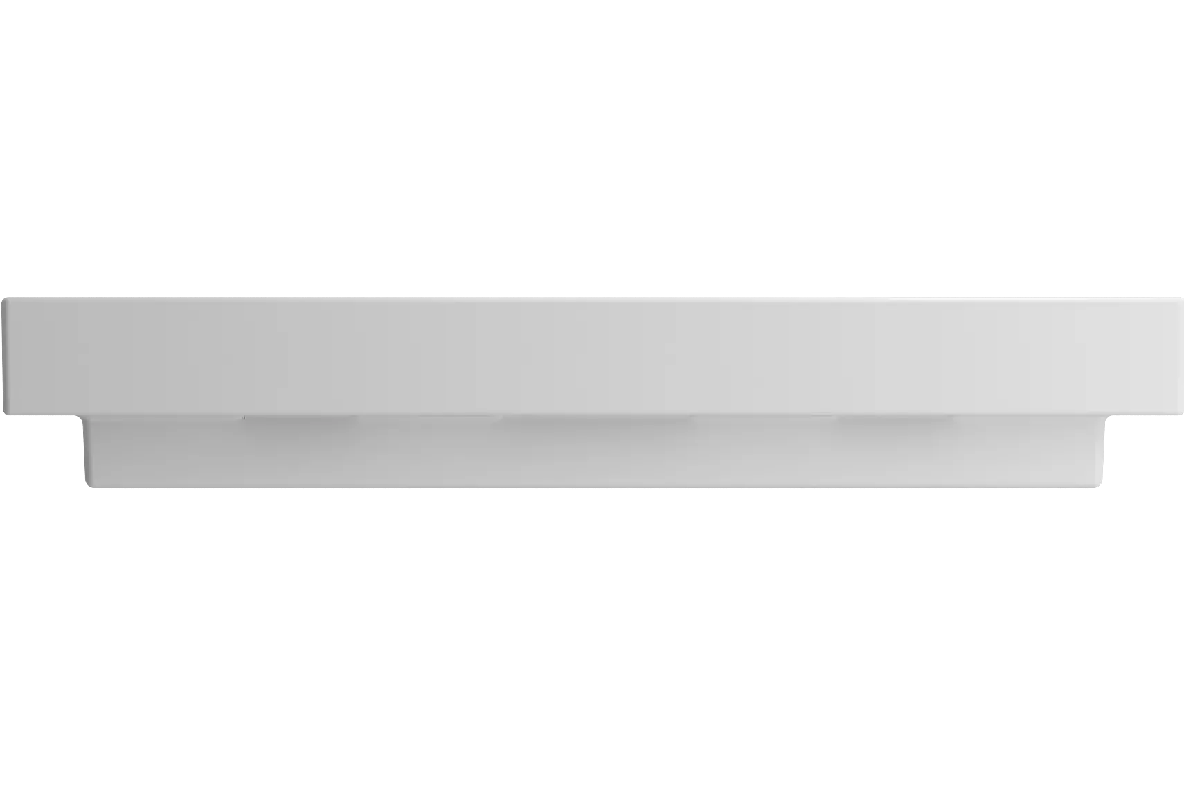 BOCCHI Scala 40" Rectangle Wallmount Fireclay Bathroom Sink, Matte White, 3 Faucet Hole, 1079-002-0127