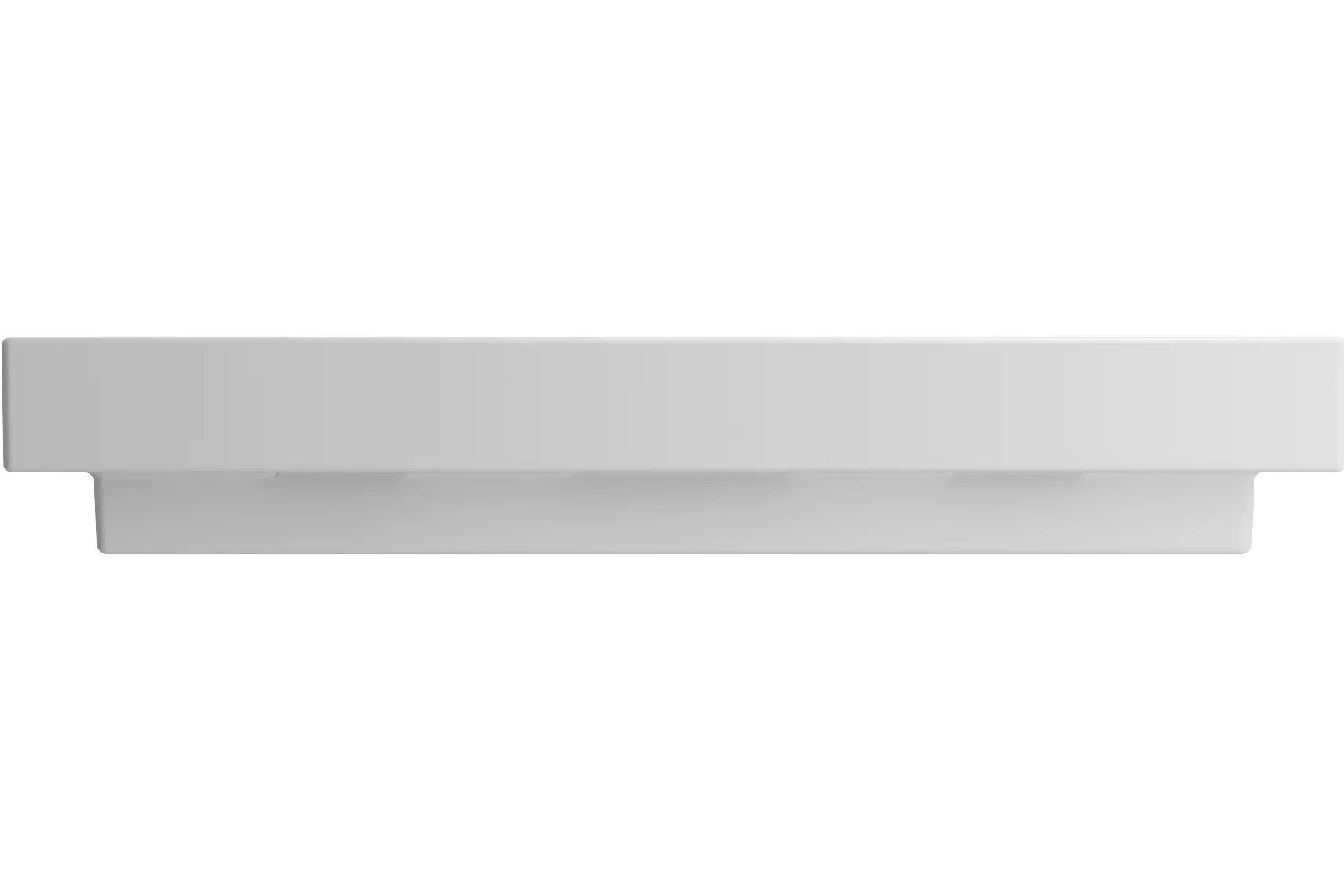 BOCCHI Scala 40" Rectangle Wallmount Fireclay Bathroom Sink, Matte White, 3 Faucet Hole, 1079-002-0127