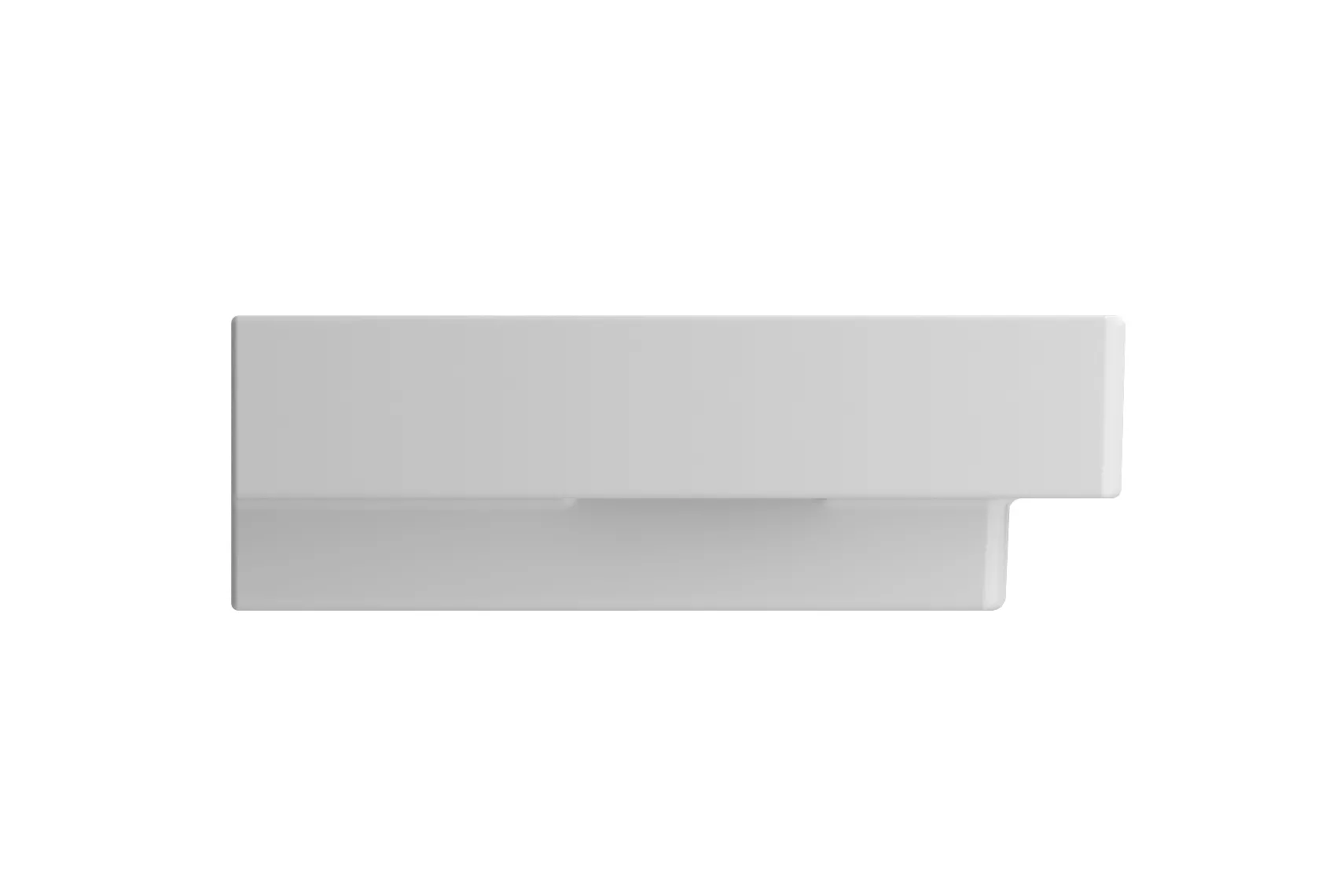 BOCCHI Scala 40" Rectangle Wallmount Fireclay Bathroom Sink, Matte White, 3 Faucet Hole, 1079-002-0127