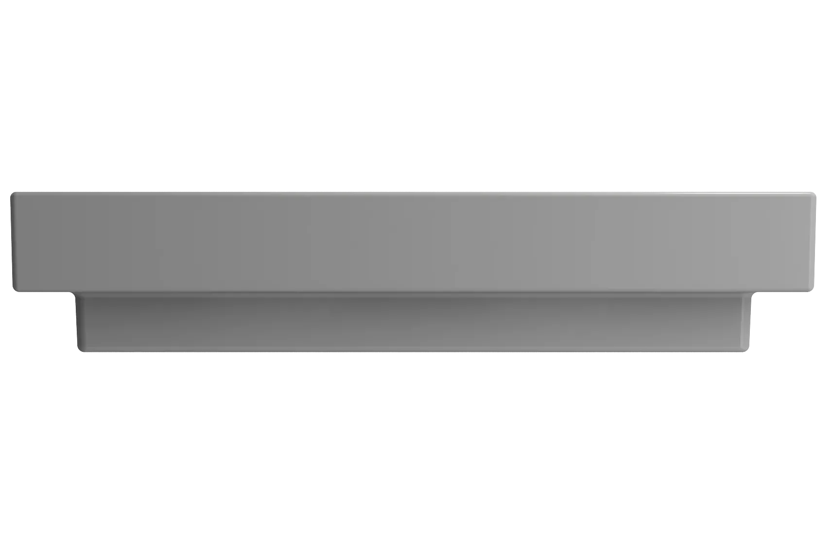 BOCCHI Scala 32" Rectangle Wallmount Fireclay Bathroom Sink, Matte Gray, 3 Faucet Hole, 1078-006-0127