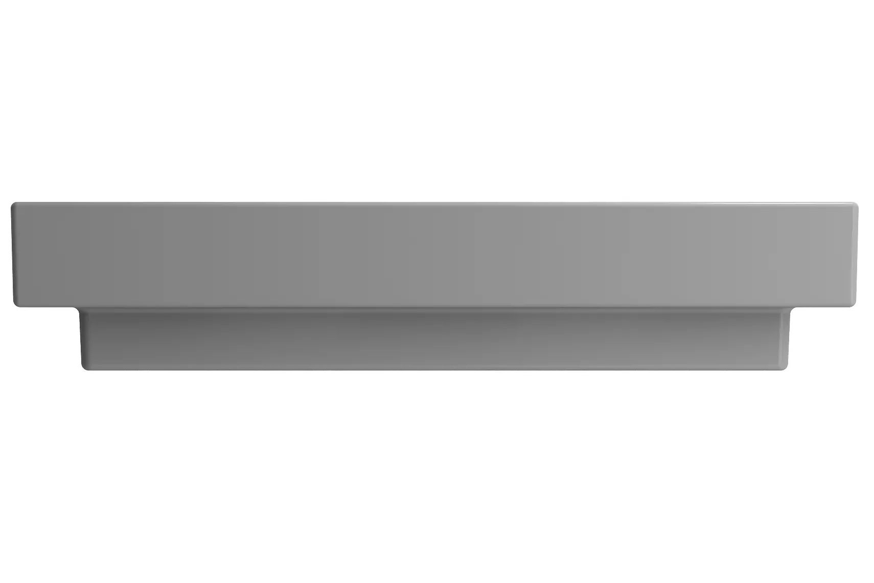BOCCHI Scala 32" Rectangle Wallmount Fireclay Bathroom Sink, Matte Gray, 3 Faucet Hole, 1078-006-0127