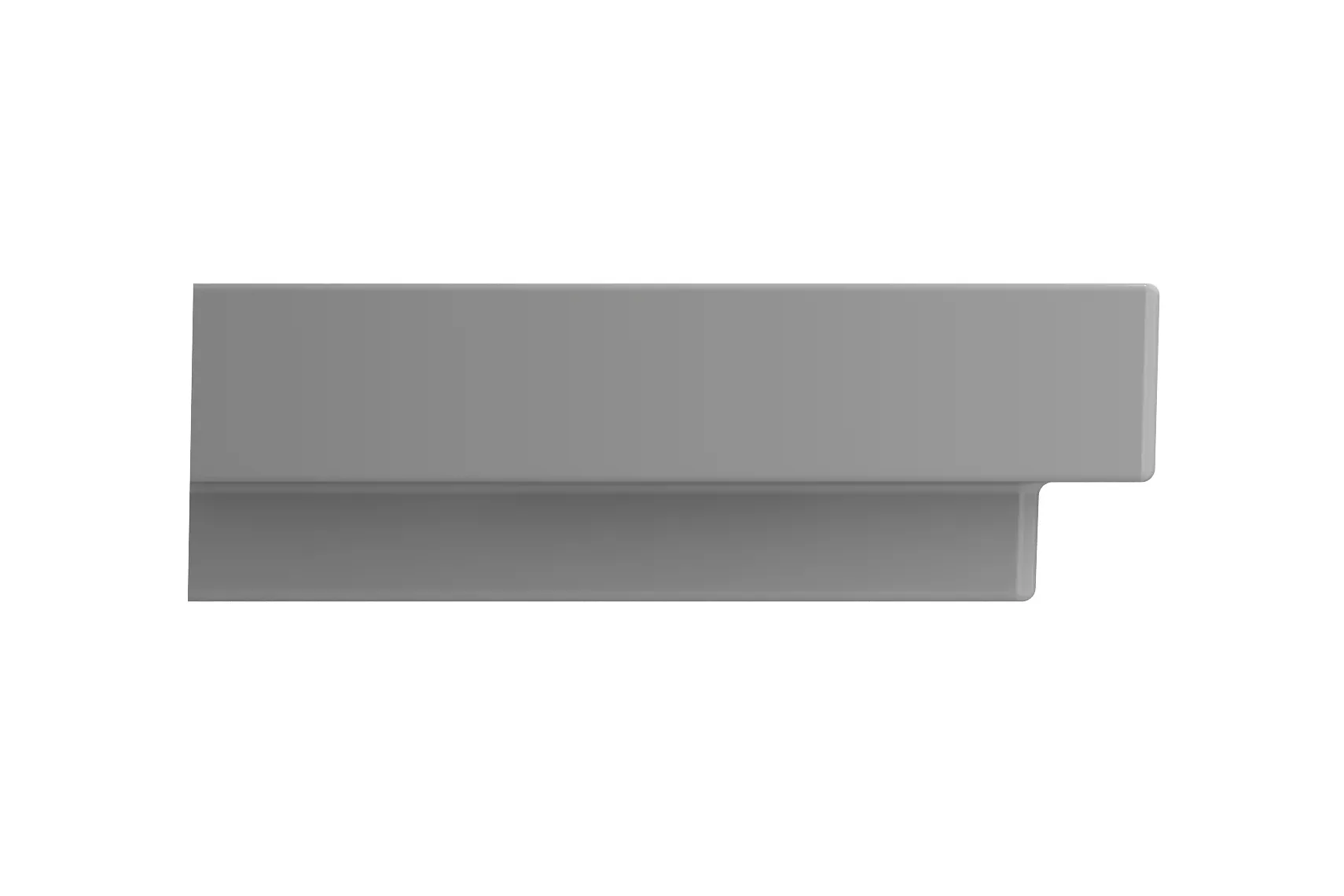 BOCCHI Scala 32" Rectangle Wallmount Fireclay Bathroom Sink, Matte Gray, 3 Faucet Hole, 1078-006-0127