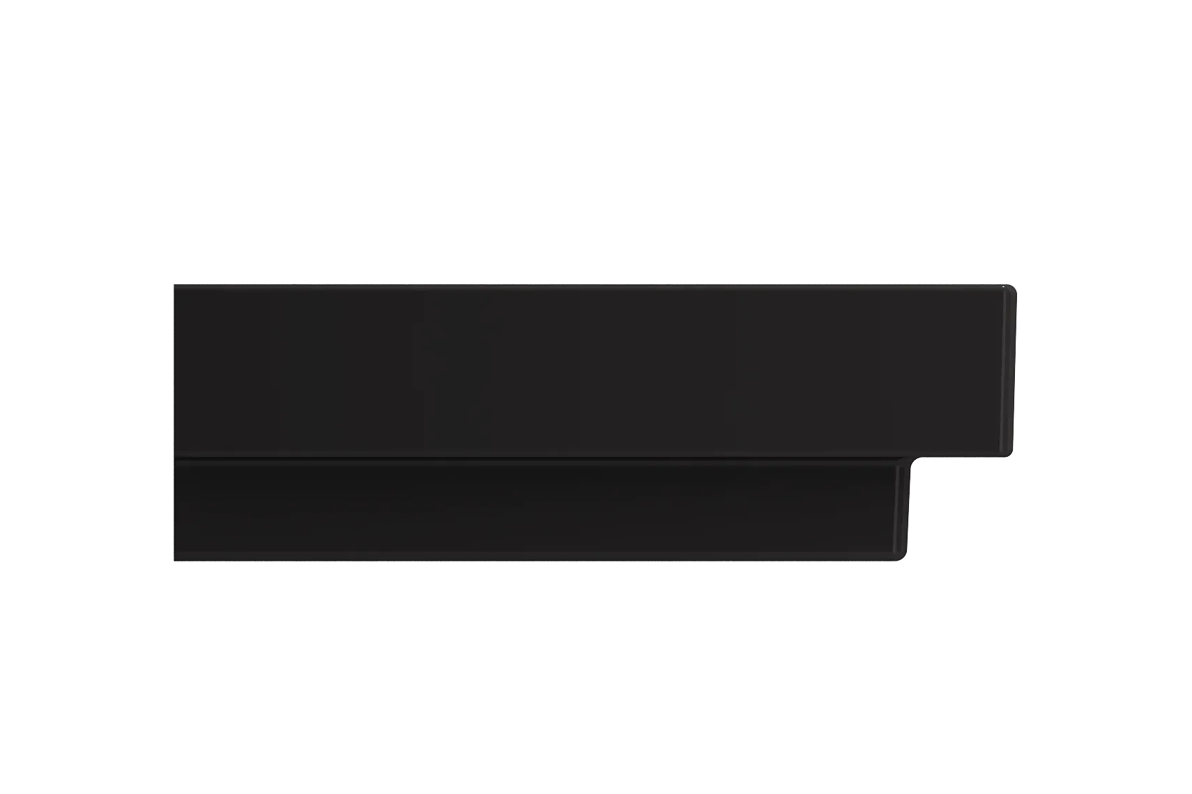 BOCCHI Scala 24" Rectangle Wallmount Fireclay Bathroom Sink, Matte Black, Single Faucet Hole, 1077-004-0126