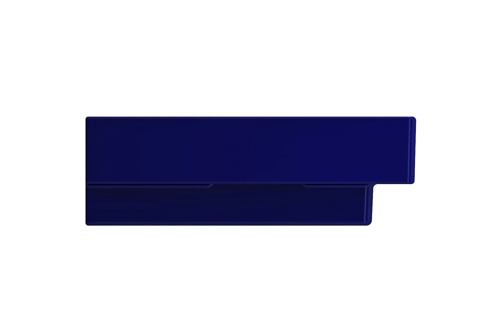 BOCCHI Scala 40" Rectangle Wallmount Fireclay Bathroom Sink, Sapphire Blue, 3 Faucet Hole, 1079-010-0127