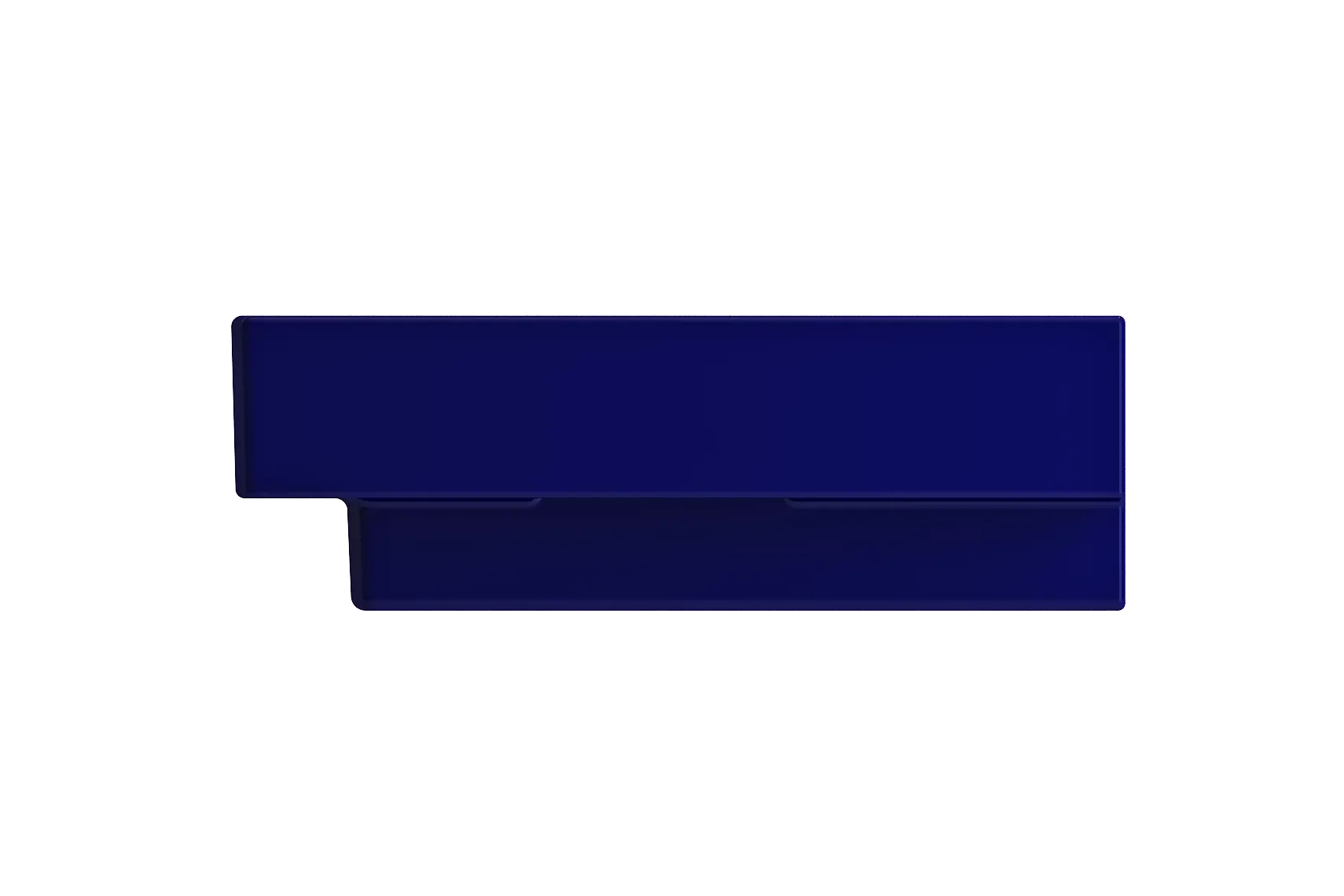 BOCCHI Scala 40" Rectangle Wallmount Fireclay Bathroom Sink, Sapphire Blue, 3 Faucet Hole, 1079-010-0127