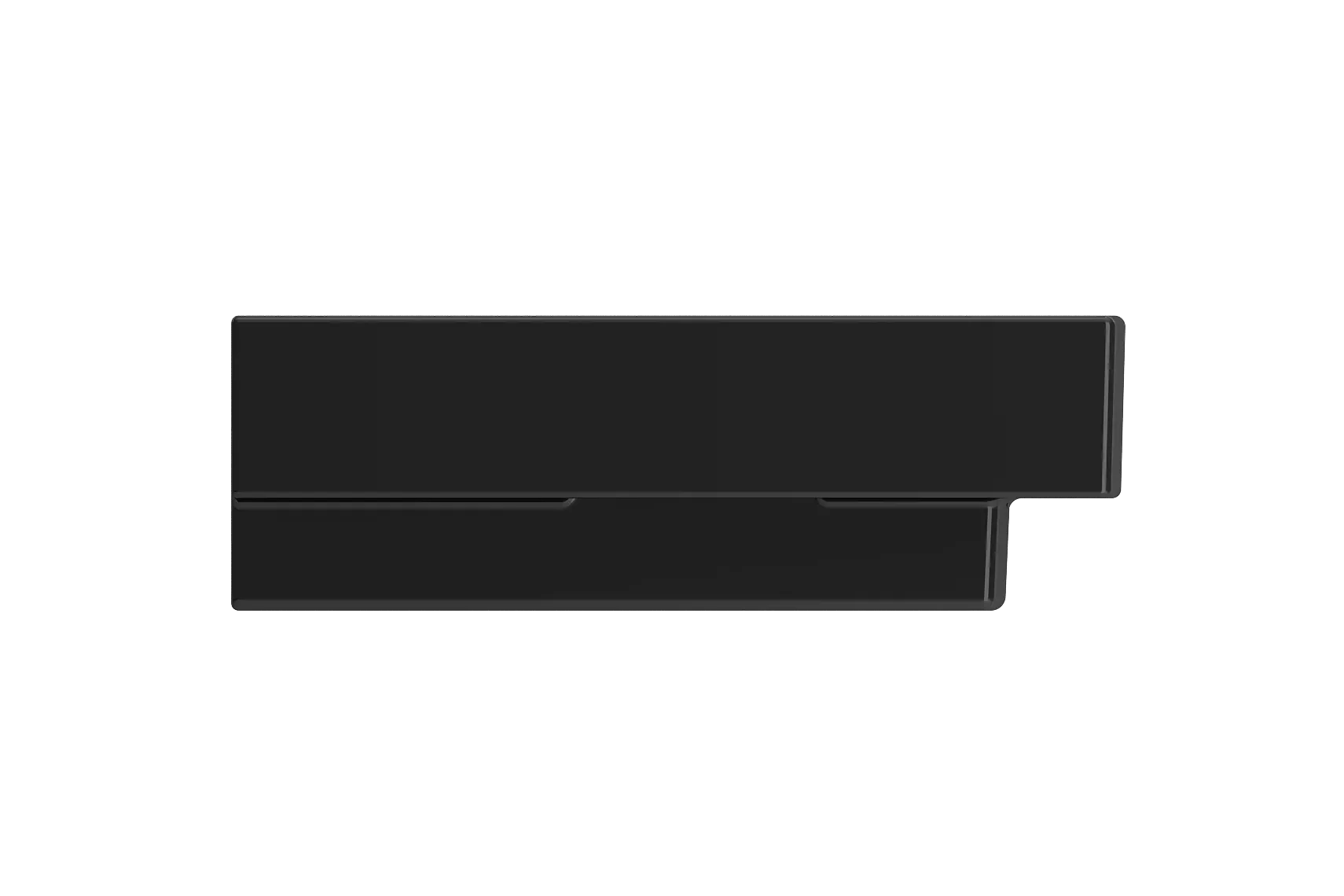 BOCCHI Scala 40" Rectangle Wallmount Fireclay Bathroom Sink, Black, Single Faucet Hole, 1079-005-0126