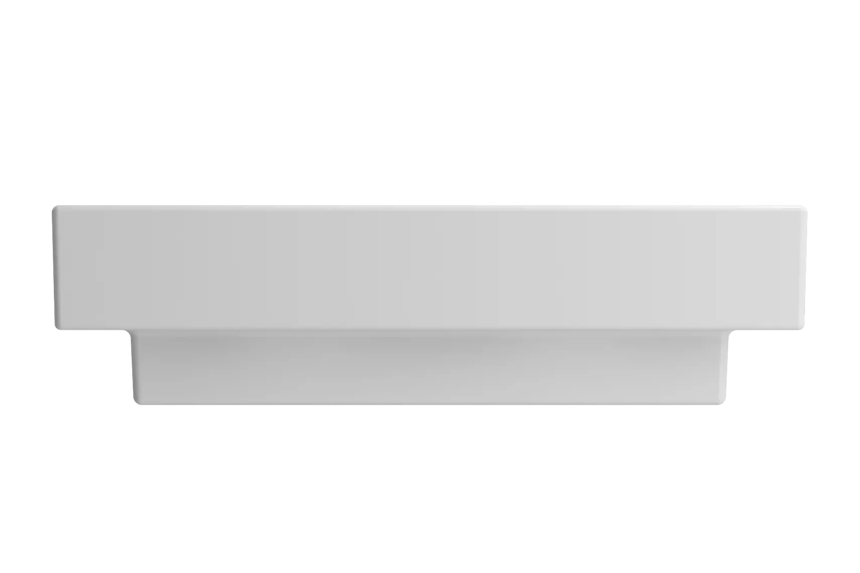 BOCCHI Scala 24" Rectangle Wallmount Fireclay Bathroom Sink, Matte White, 3 Faucet Hole, 1077-002-0127