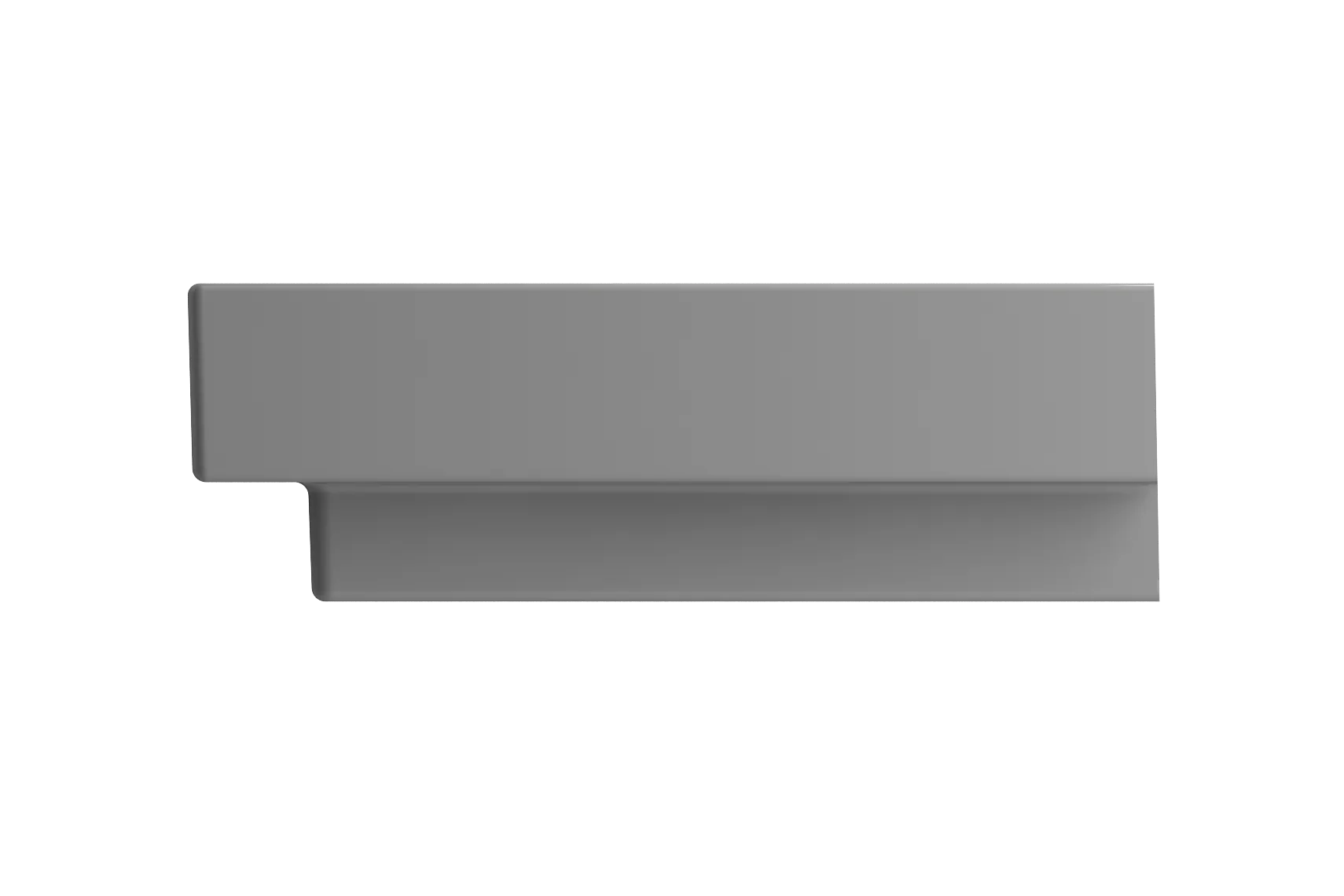 BOCCHI Scala 32" Rectangle Wallmount Fireclay Bathroom Sink, Matte Gray, Single Faucet Hole, 1078-006-0126