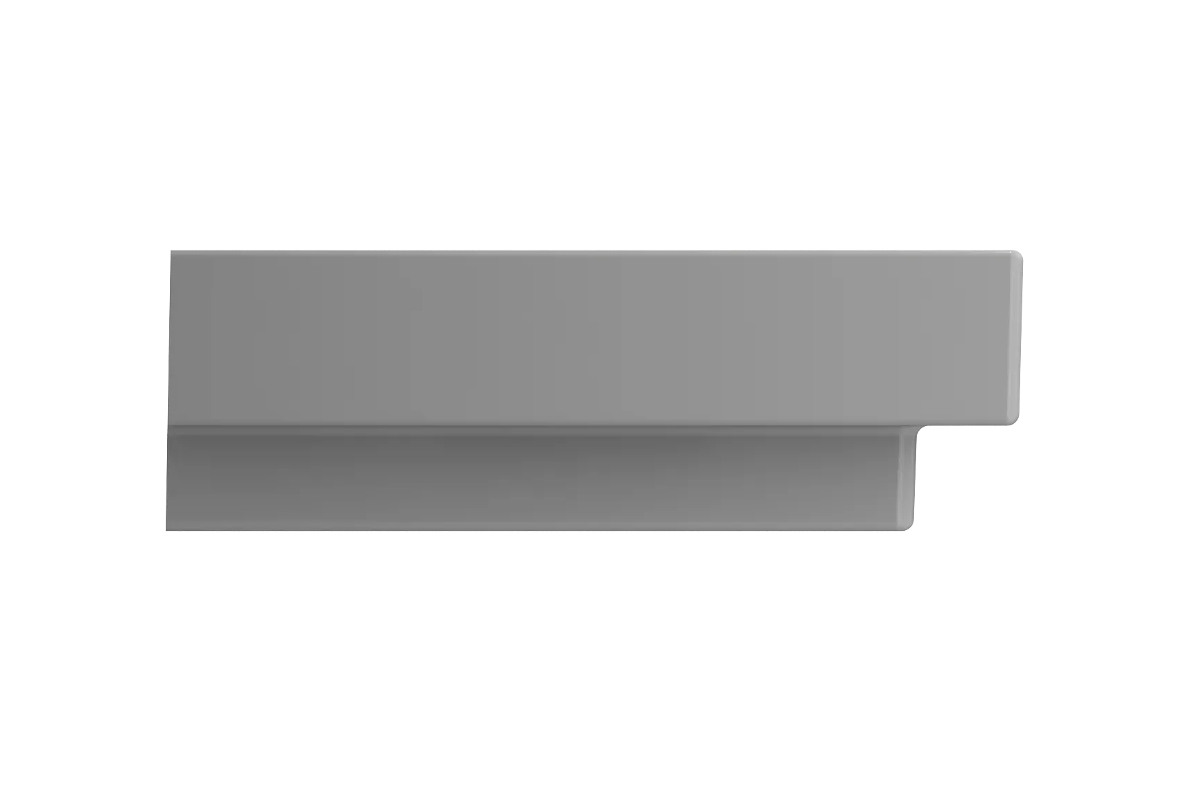 BOCCHI Scala 32" Rectangle Wallmount Fireclay Bathroom Sink, Matte Gray, Single Faucet Hole, 1078-006-0126