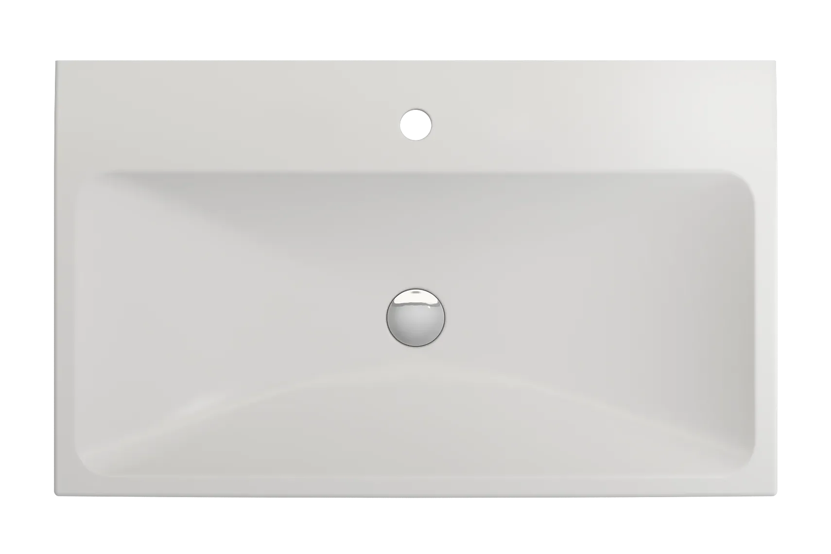 BOCCHI Scala 32" Rectangle Wallmount Fireclay Bathroom Sink, Matte White, Single Faucet Hole, 1078-002-0126