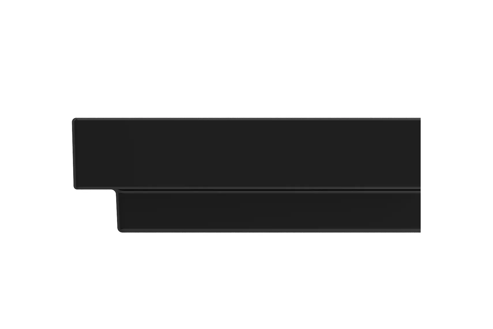 BOCCHI Scala 24" Rectangle Wallmount Fireclay Bathroom Sink, Black, 3 Faucet Hole, 1077-005-0127