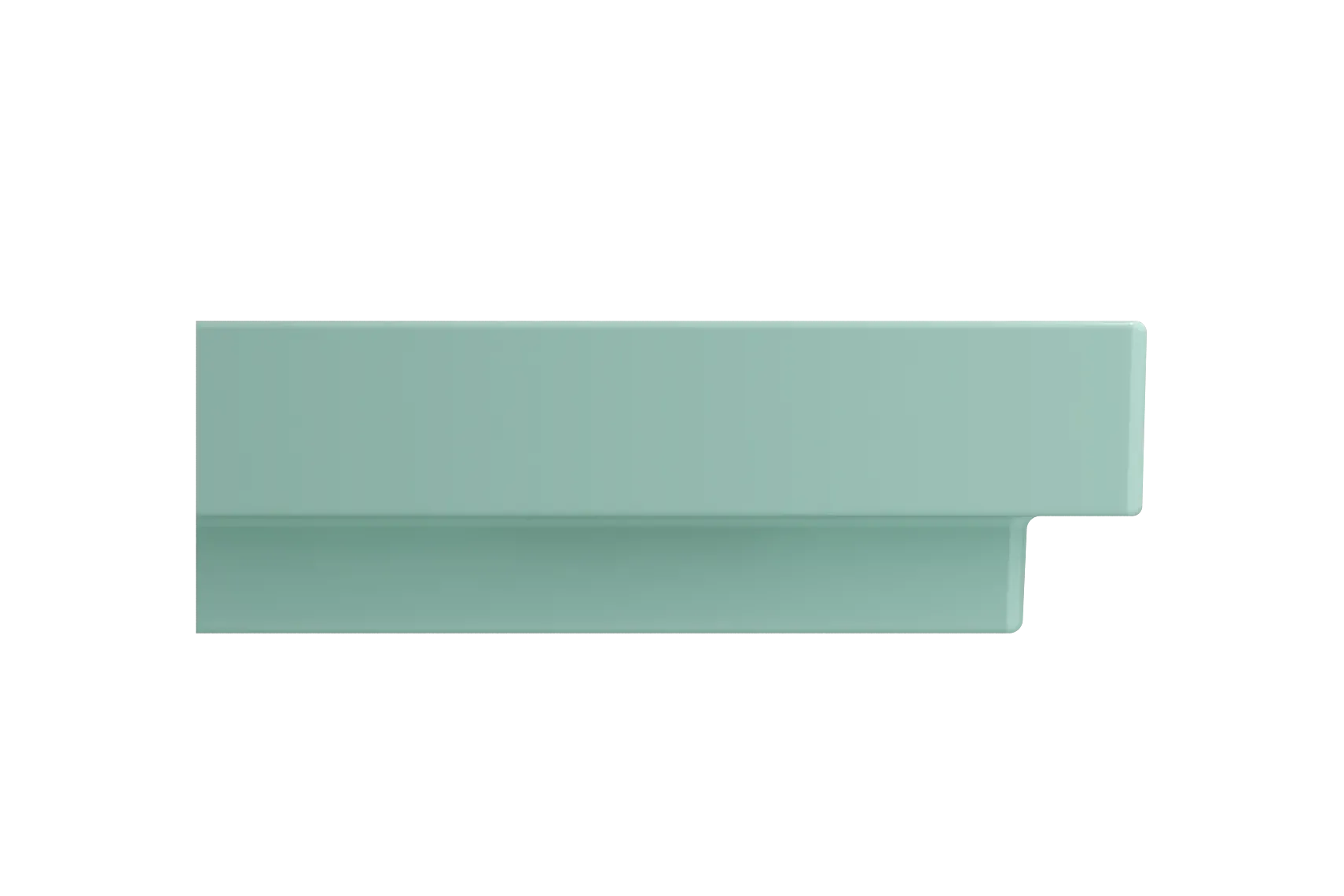 BOCCHI Scala 24" Rectangle Wallmount Fireclay Bathroom Sink, Matte Mint Green, 3 Faucet Hole, 1077-033-0127