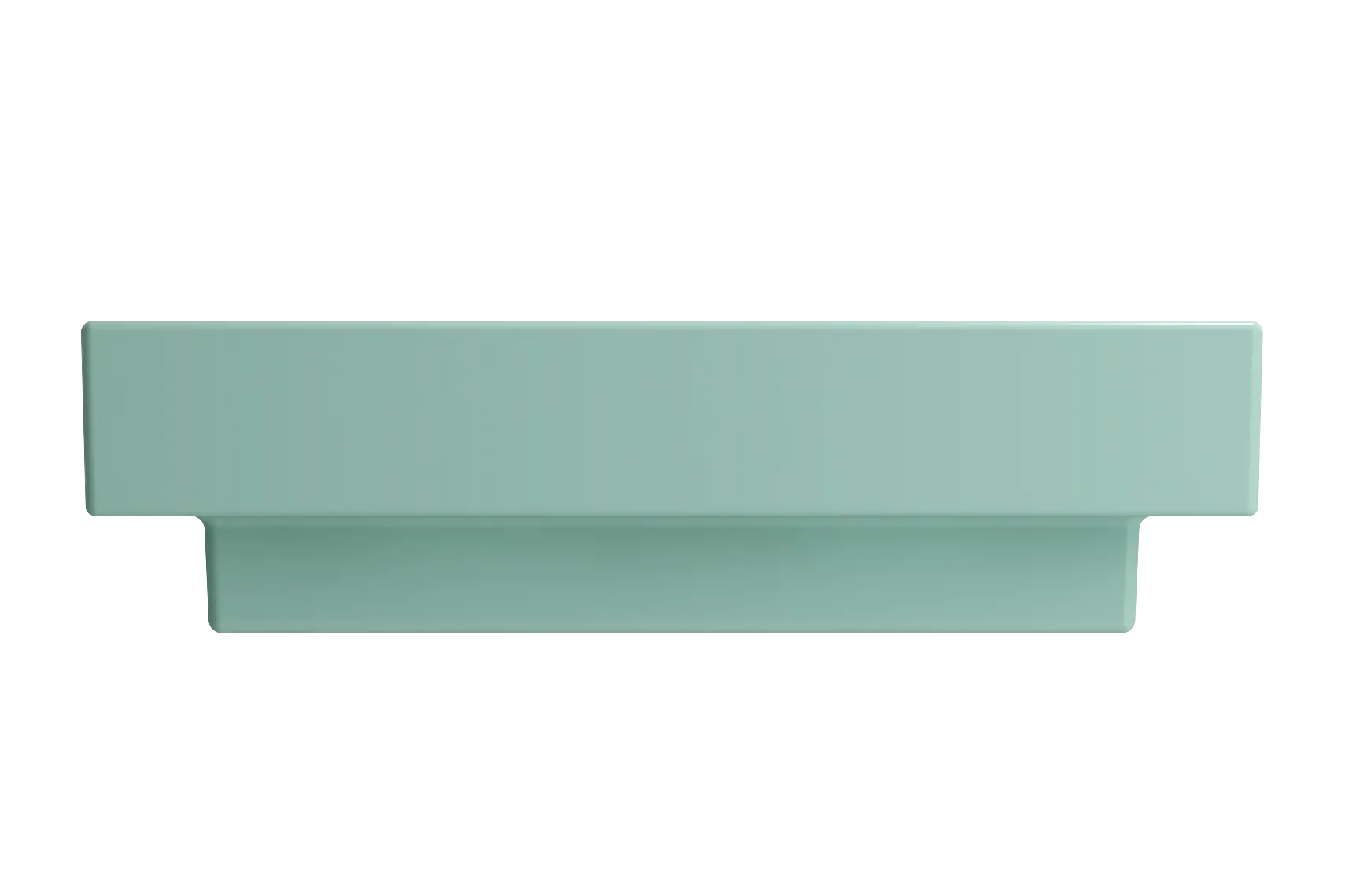 BOCCHI Scala 24" Rectangle Wallmount Fireclay Bathroom Sink, Matte Mint Green, 3 Faucet Hole, 1077-033-0127