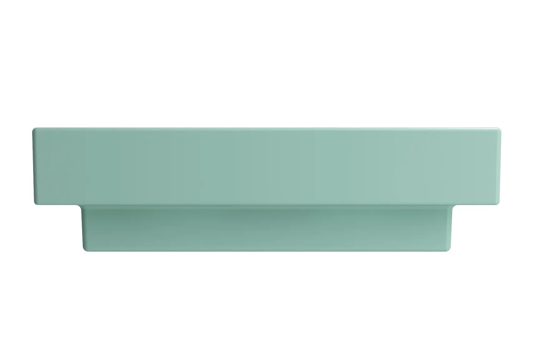 BOCCHI Scala 24" Rectangle Wallmount Fireclay Bathroom Sink, Matte Mint Green, 3 Faucet Hole, 1077-033-0127