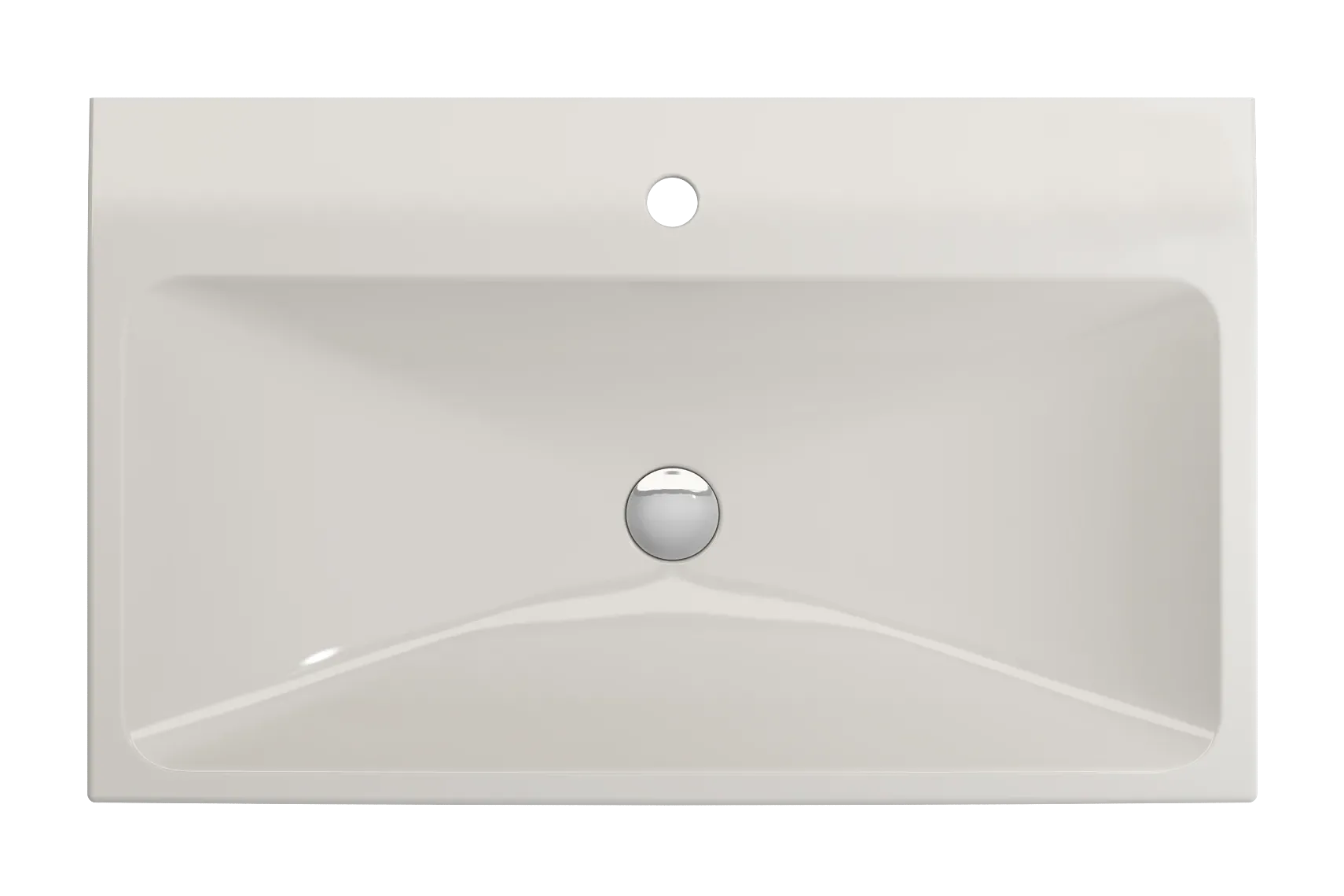 BOCCHI Scala 32" Rectangle Wallmount Fireclay Bathroom Sink, Biscuit, Single Faucet Hole, 1078-014-0126